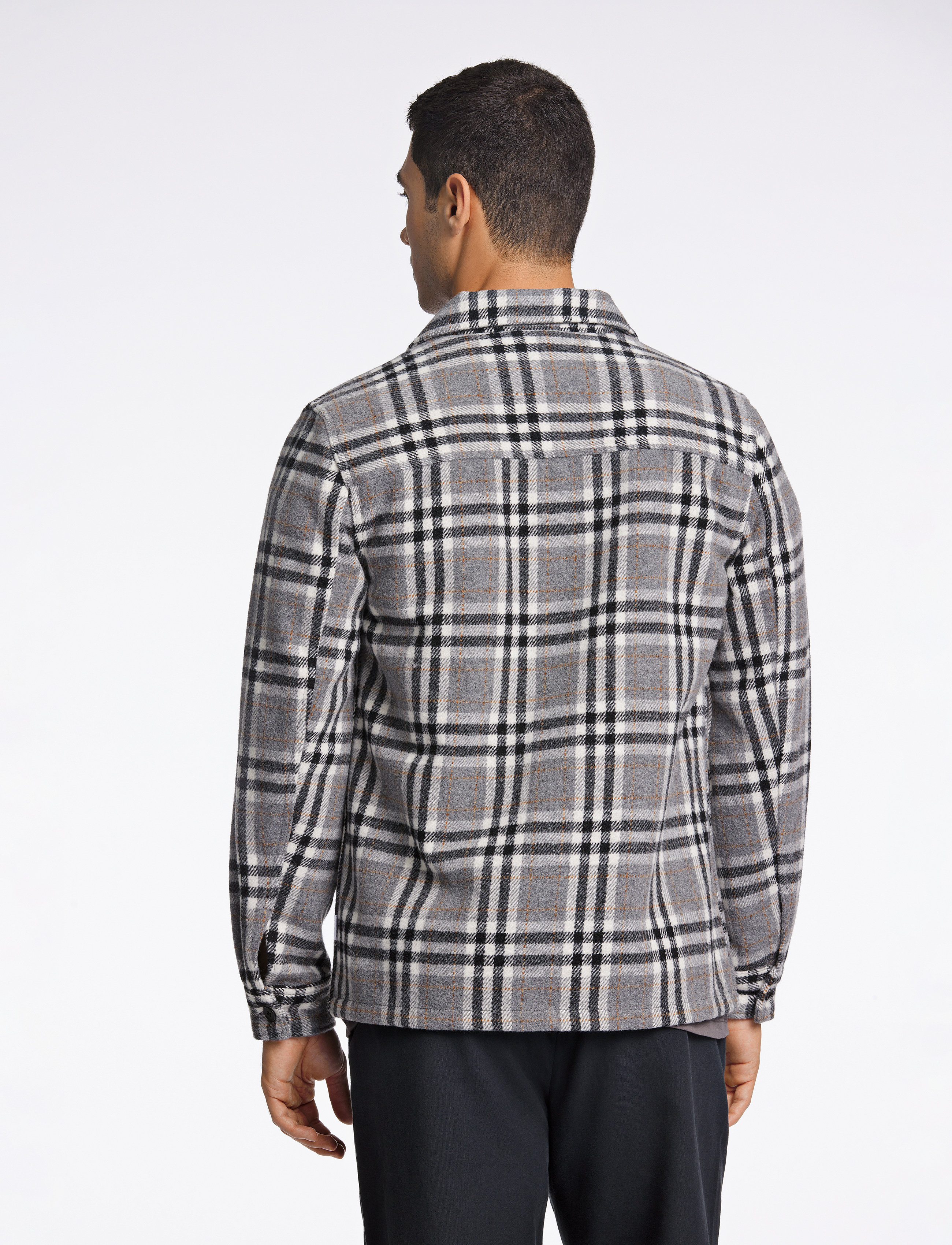Lindbergh - Check overshirt - dk grey - 4