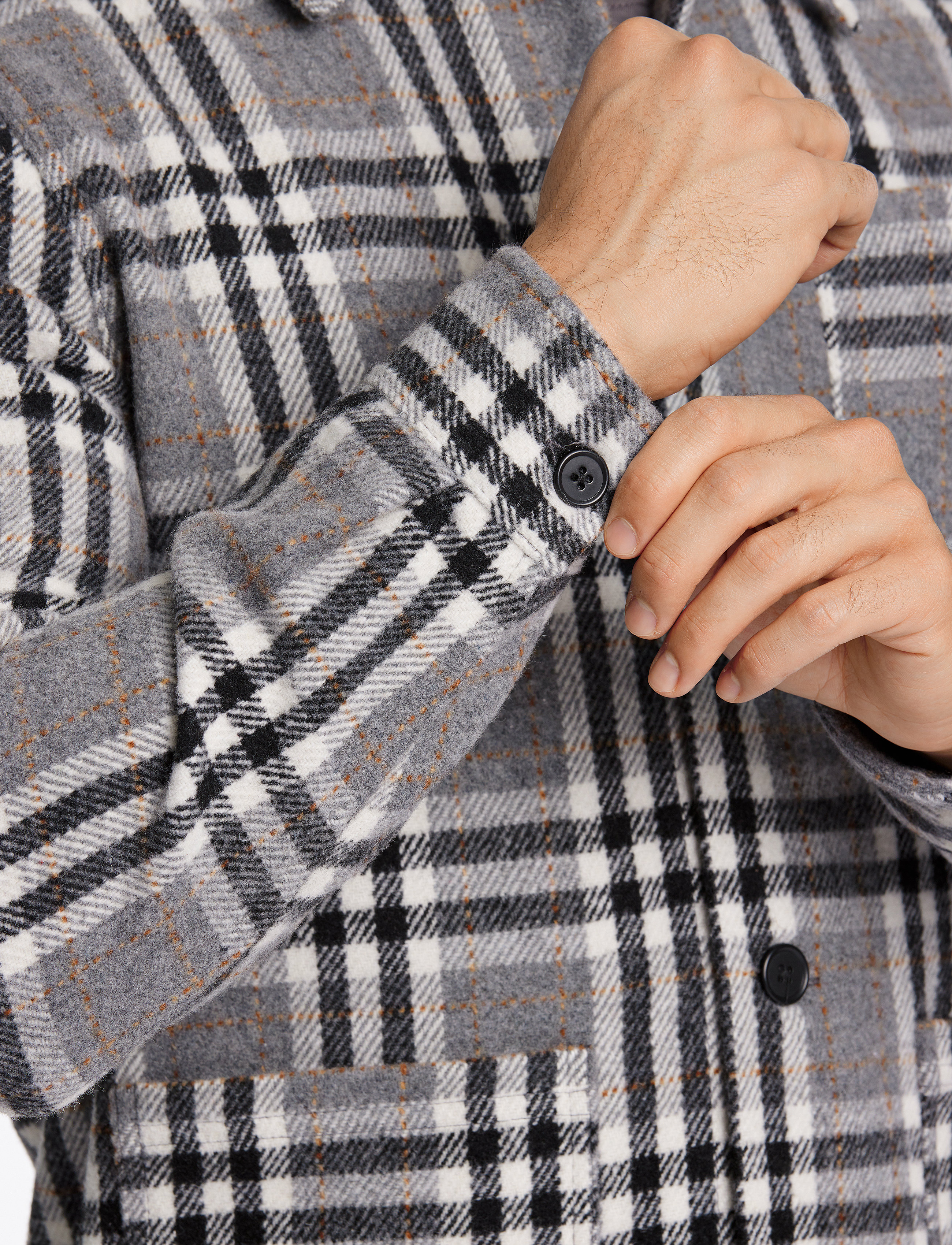 Lindbergh - Check overshirt - dk grey - 5