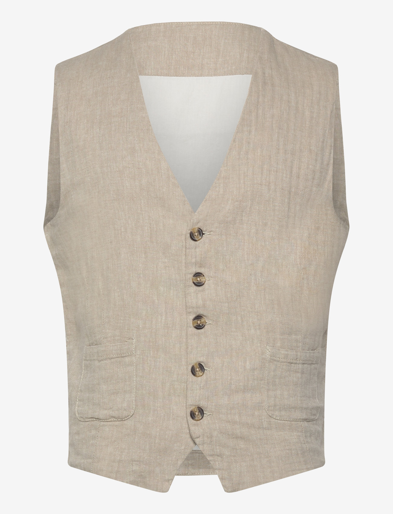Lindbergh - Cotton linen waistcoat - Ülikonnavestid - lt stone - 1