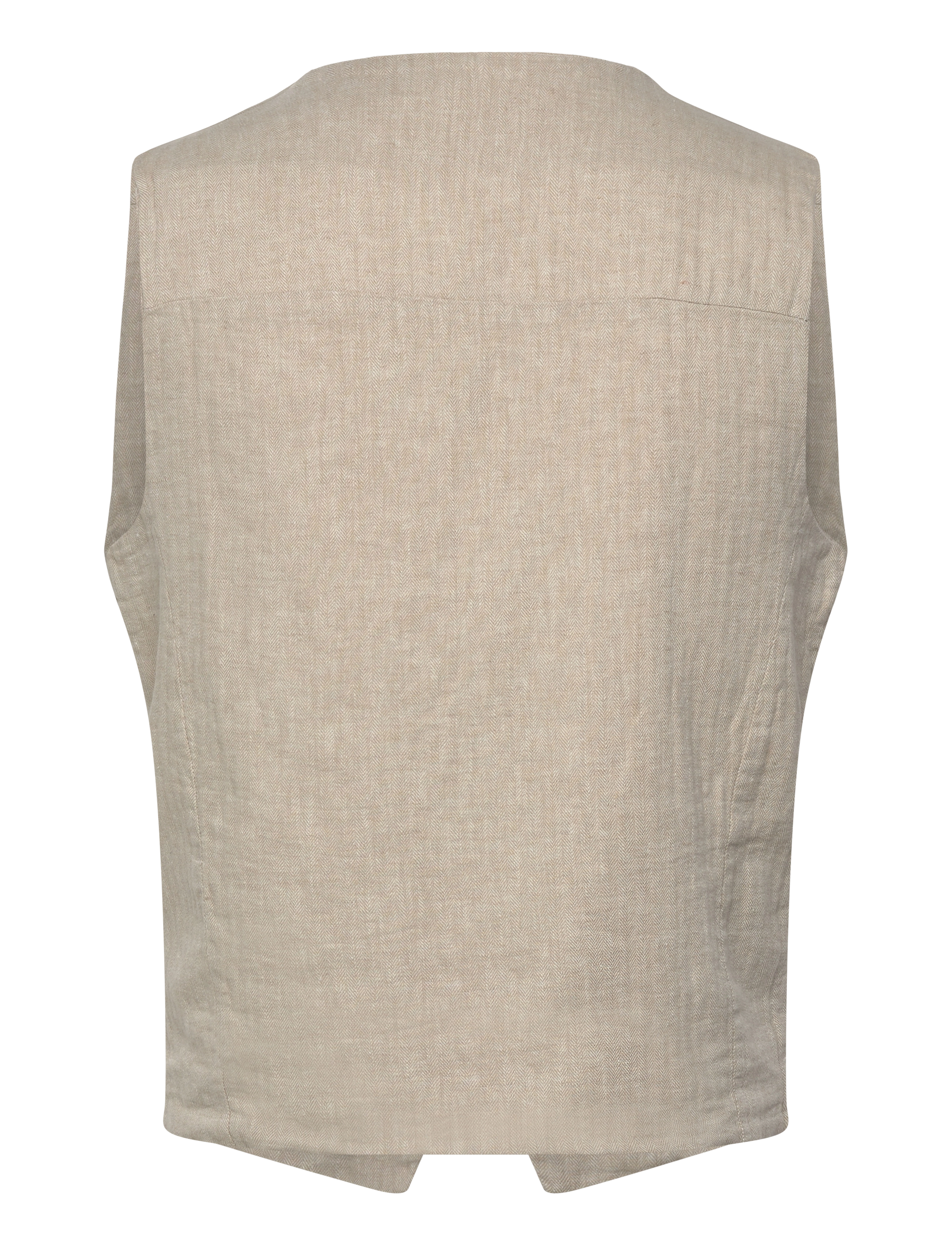 Lindbergh - Cotton linen waistcoat - westen - lt stone - 2