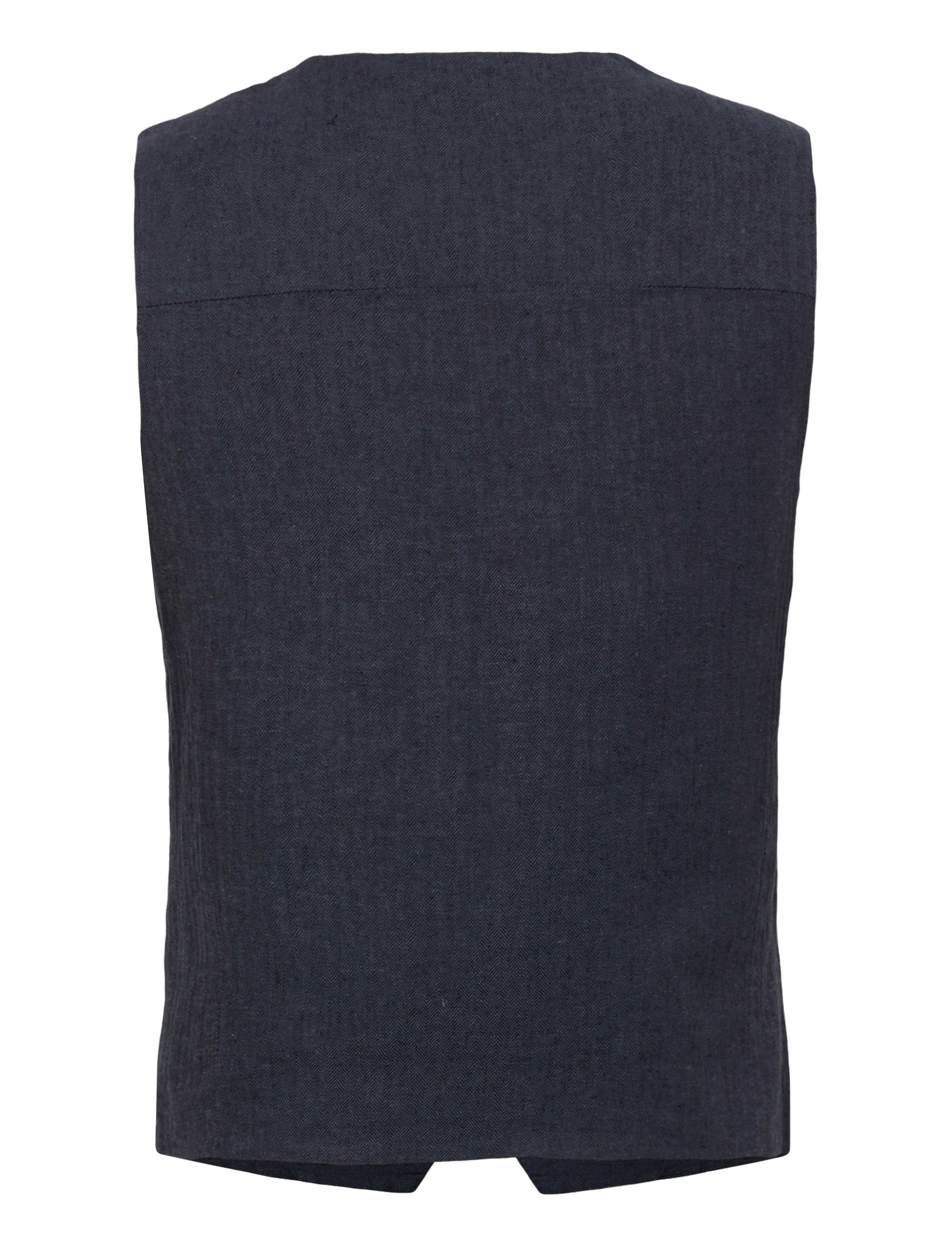 Lindbergh - Cotton linen waistcoat - liemenės - navy - 2