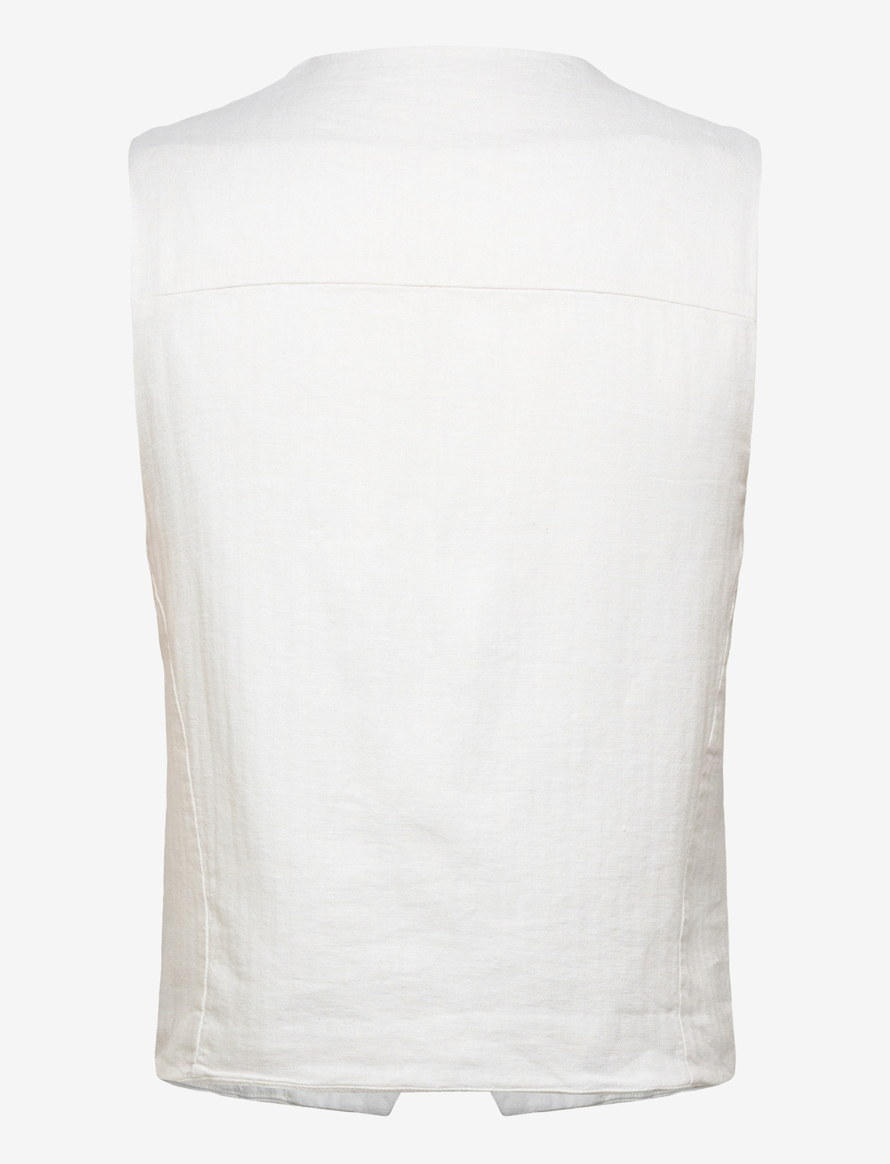 Lindbergh - Cotton linen waistcoat - liemenės - optical white - 2