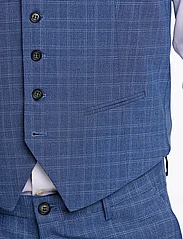 Lindbergh - Checked stretch waistcoat - Ülikonnavestid - blue - 2