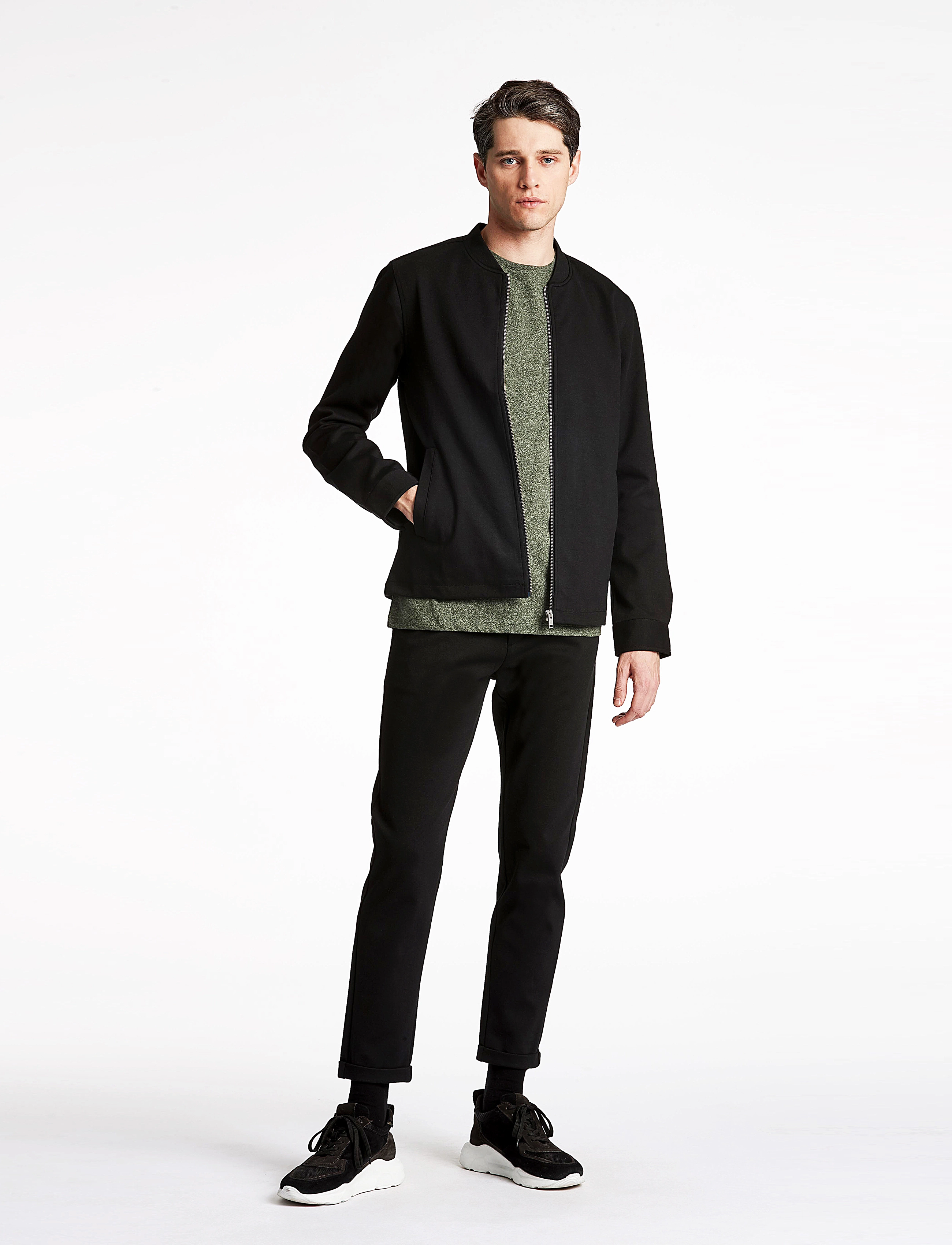 Lindbergh Superflex Overshirt, XXL, Black, Overdele > Overtrøjer, Herre