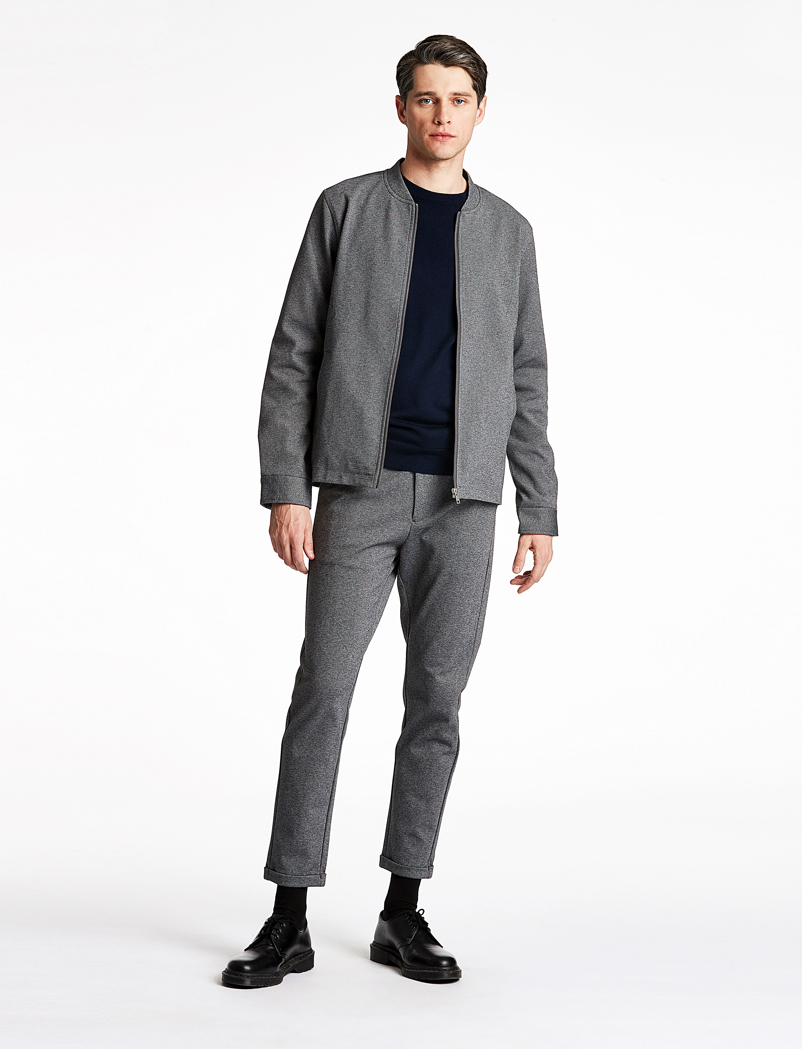 Lindbergh Superflex Overshirt, L, Grey, Overdele > Overtrøjer, Herre