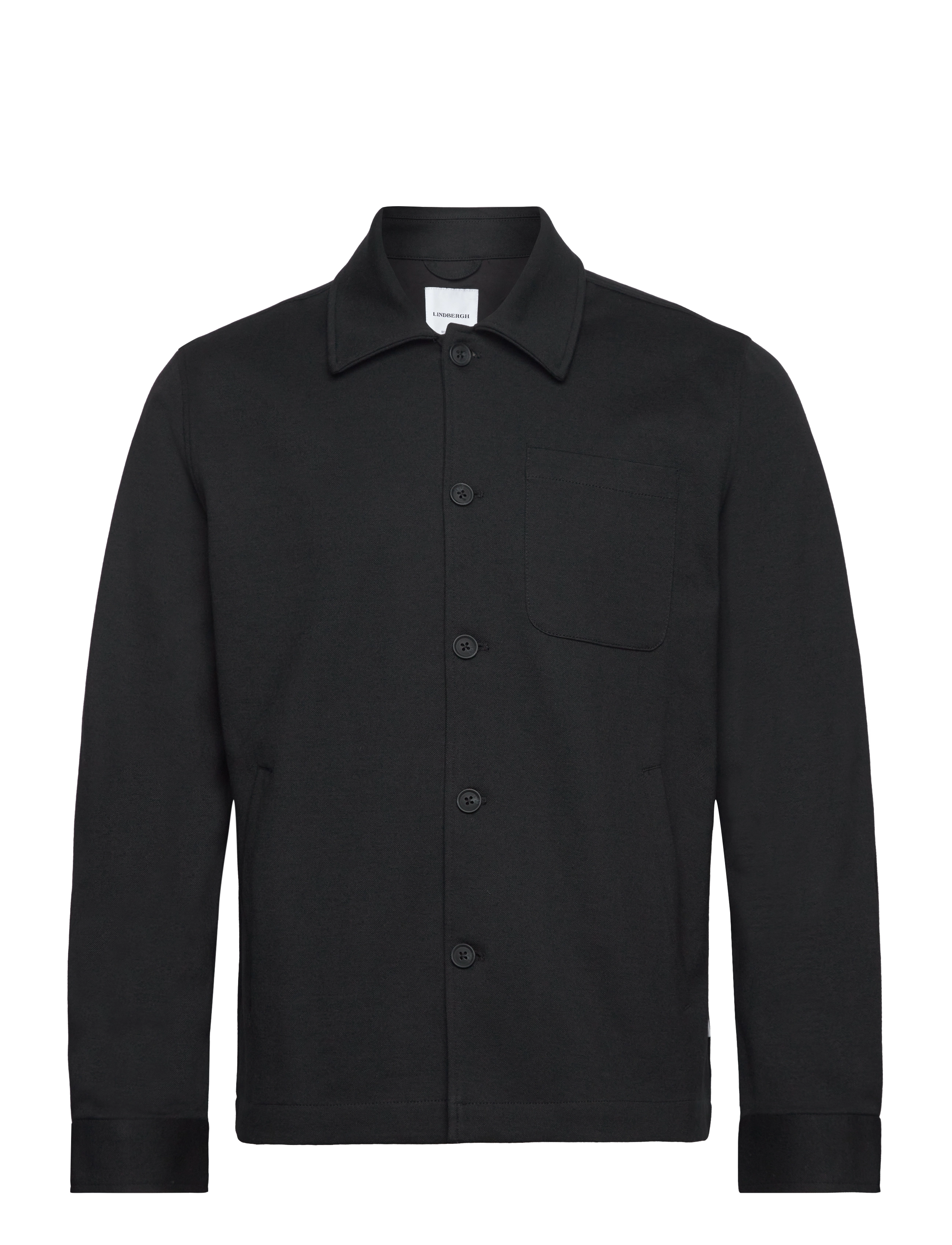 Lindbergh Superflex Overshirt, M, Black, Overdele > Overtrøjer, Herre