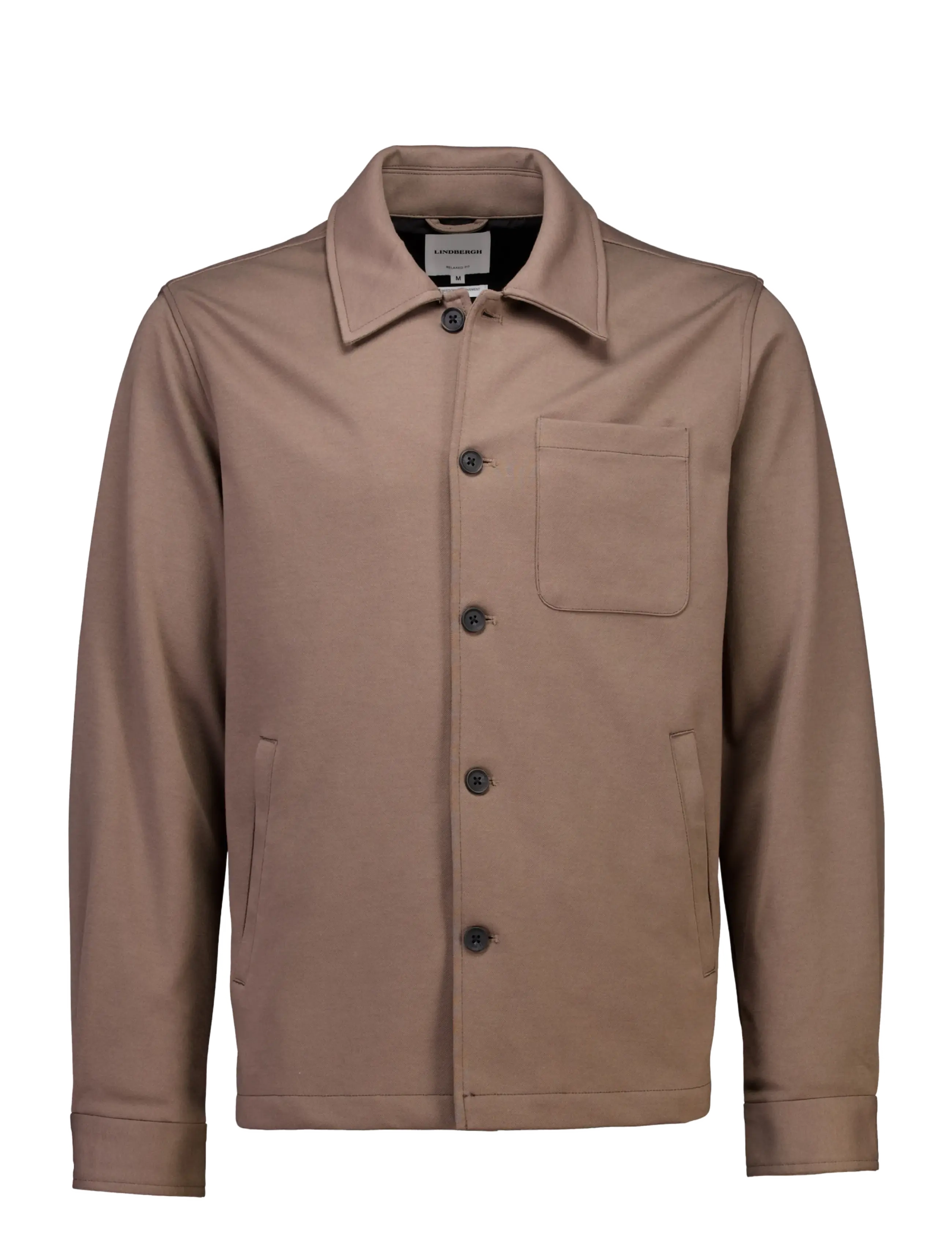 Lindbergh Superflex overshirt - New arrivals - DK STONE MIX / brown