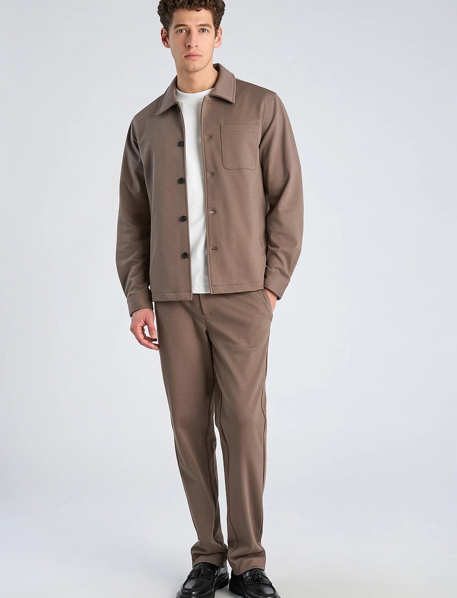 Lindbergh - Superflex overshirt - Überhemden - dk stone mix - 0