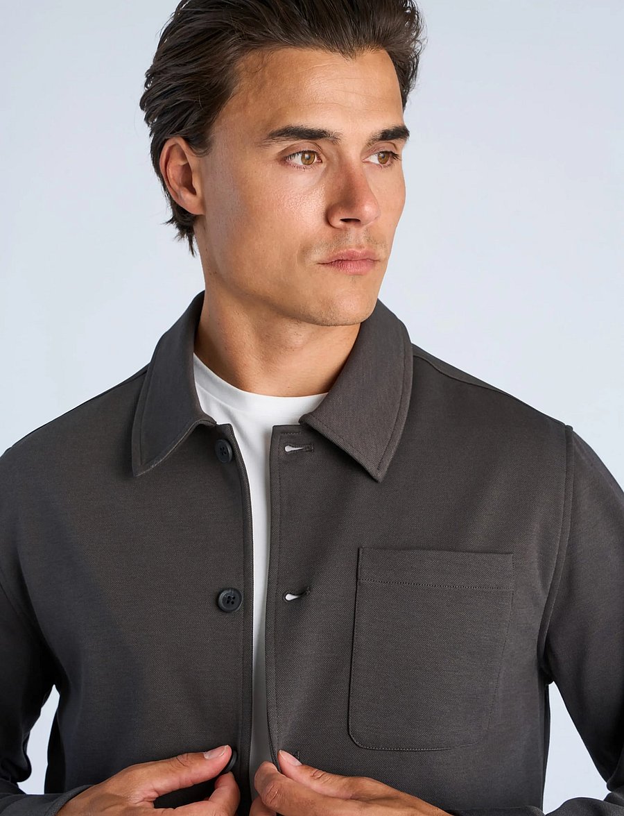 Lindbergh - Superflex overshirt - collections - ink grey - 5
