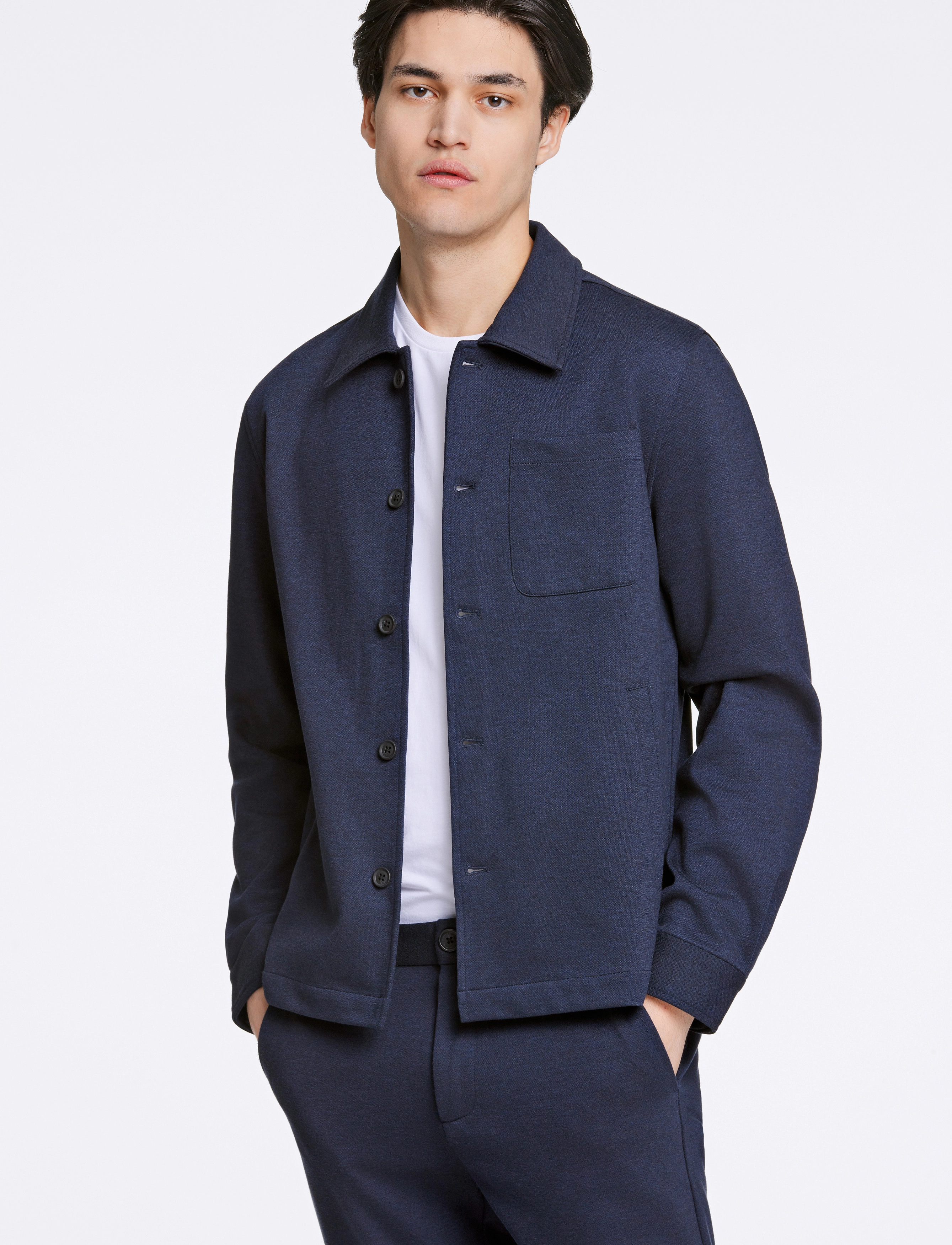 Lindbergh Superflex Overshirt, XXL, Navy, Overdele > Overtrøjer, Herre
