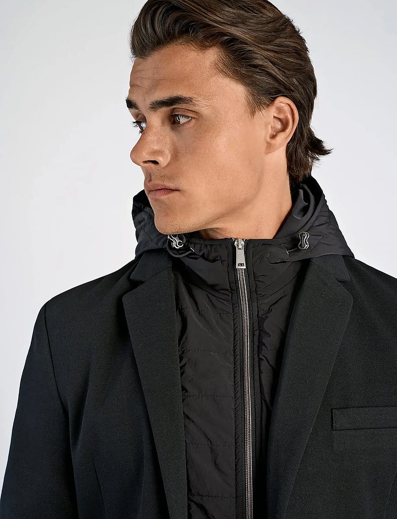 Lindbergh - Superflex hybrid blazer - enkelknäppta kavajer - black - 0