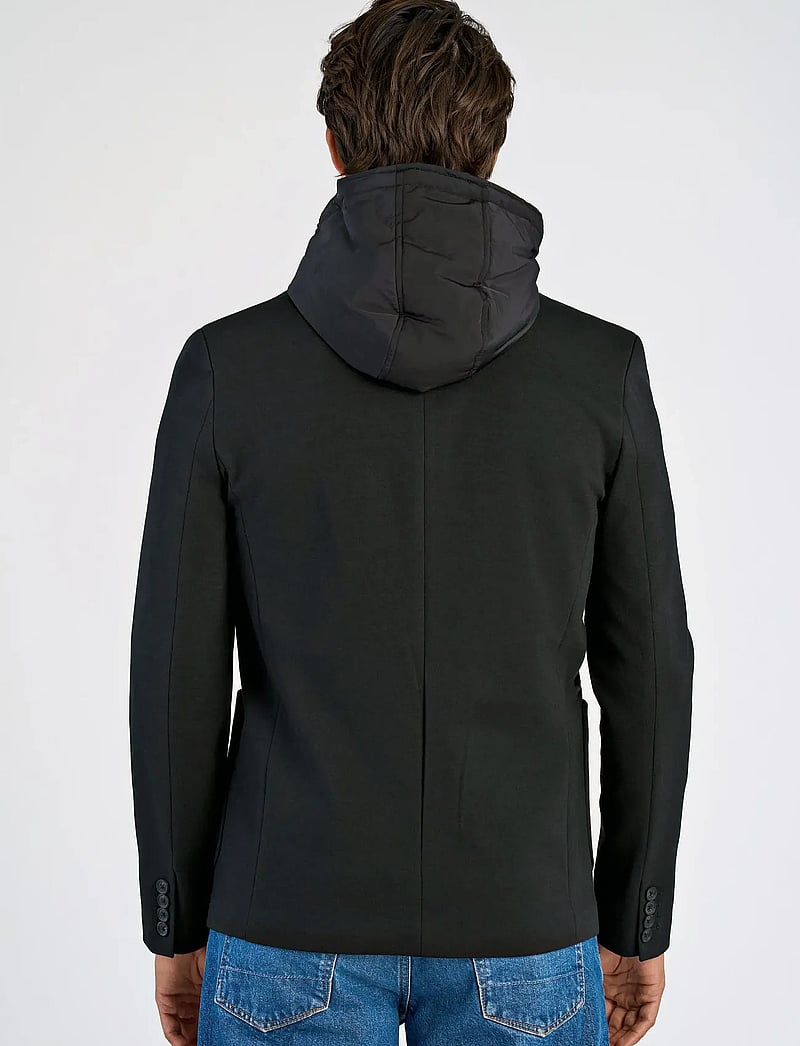 Lindbergh - Superflex hybrid blazer - enkelknäppta kavajer - black - 4