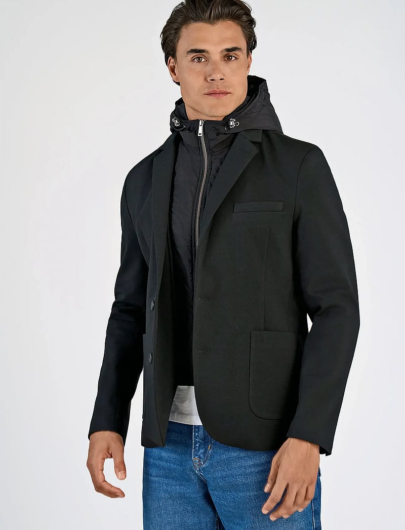 Lindbergh - Superflex hybrid blazer - enkelknäppta kavajer - black - 5