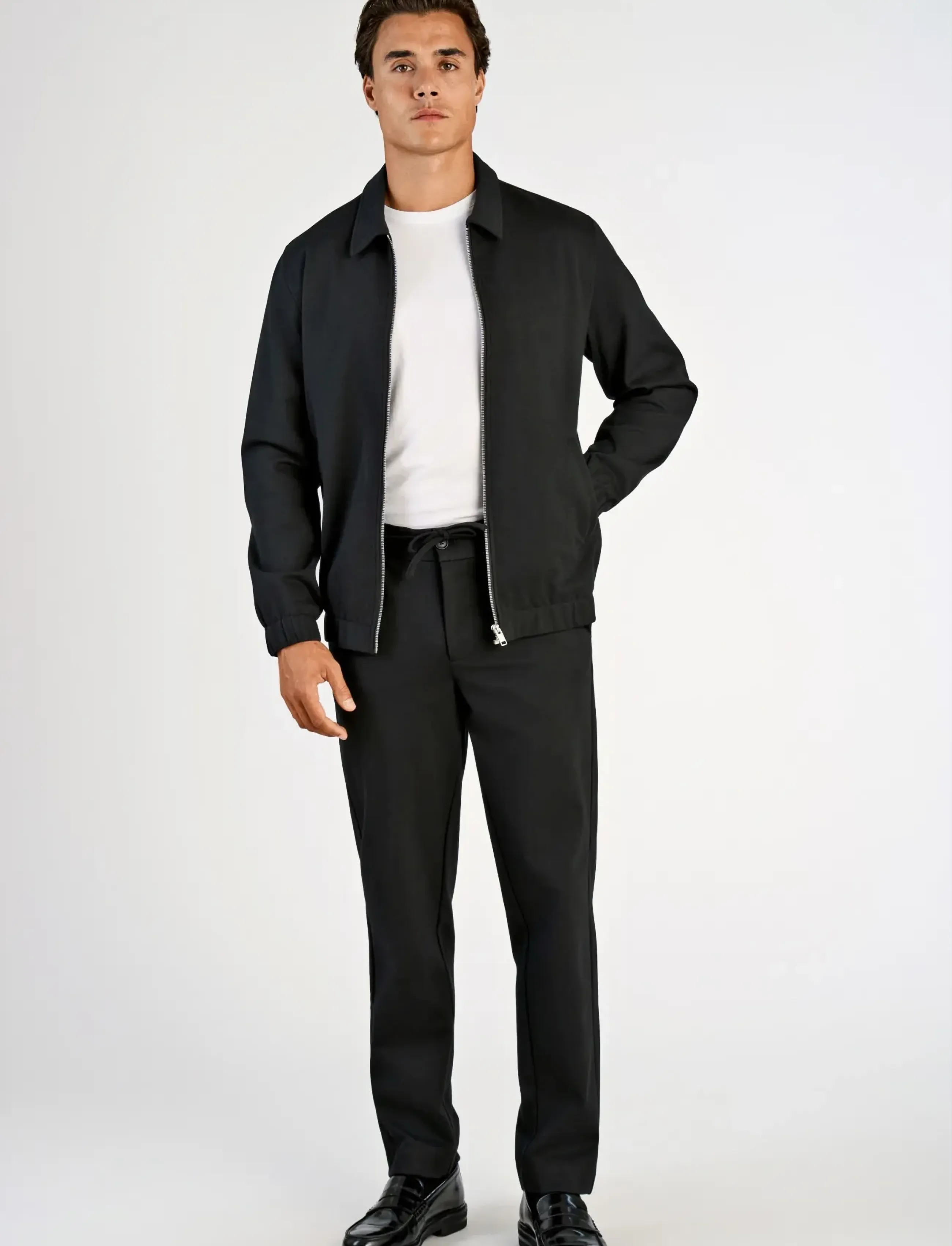 Lindbergh Superflex zip-through jacket - Striukės - BLACK / black