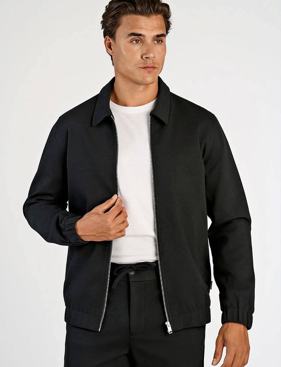 Lindbergh - Superflex zip-through jacket - herbstjacken - black - 3