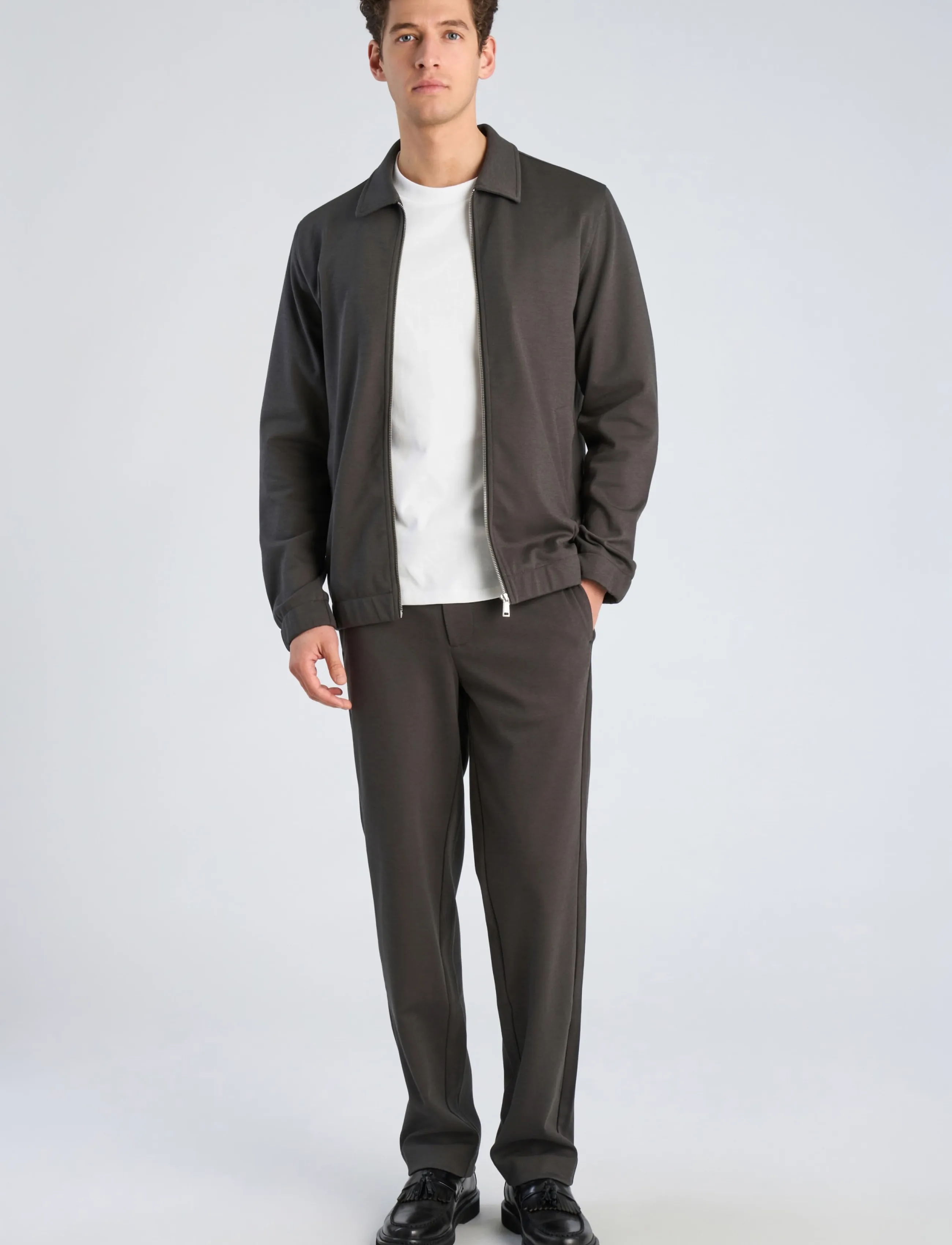 Lindbergh Superflex zip-through jacket - Jackets - INK GREY / grey
