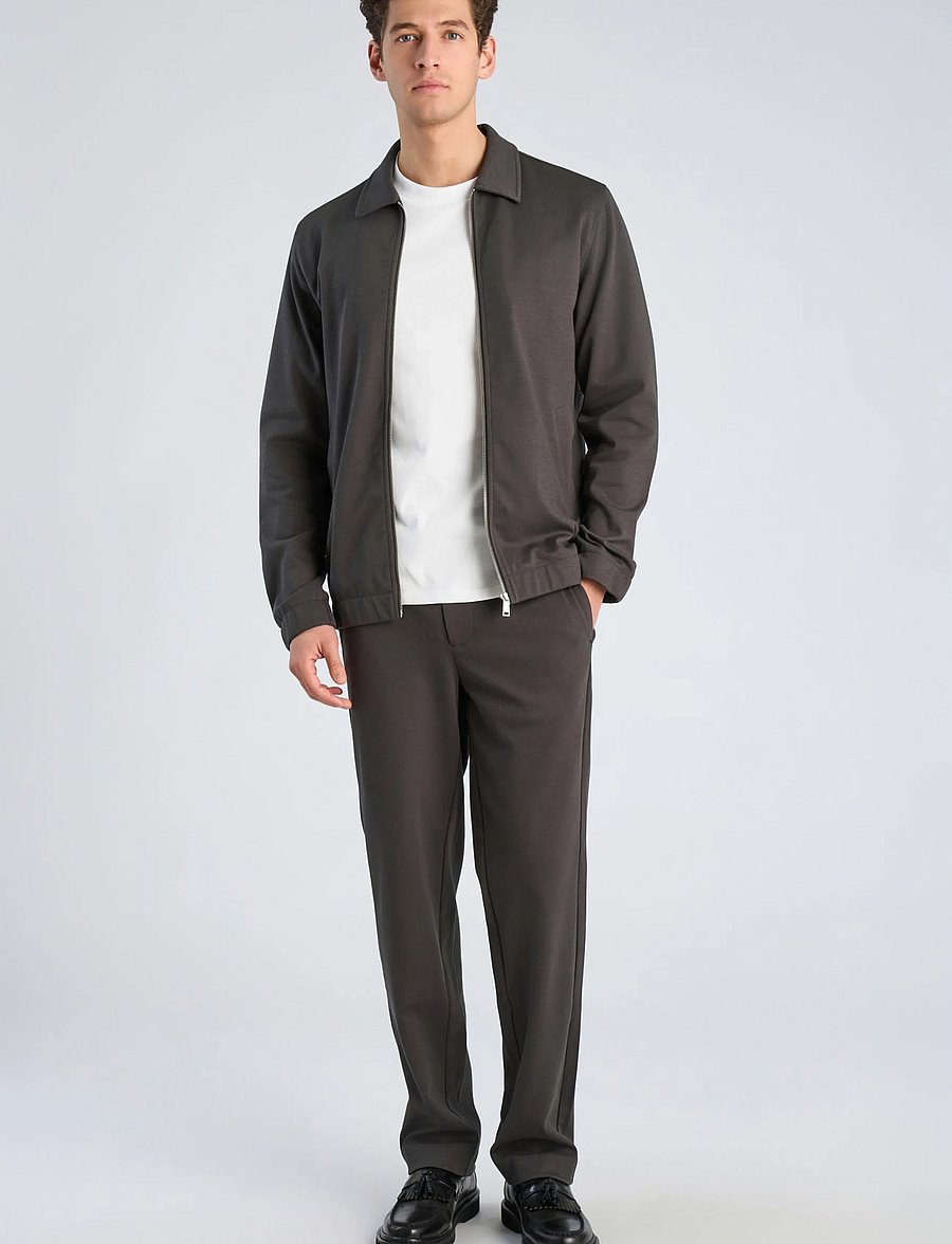 Lindbergh - Superflex zip-through jacket - efterårsjakker - ink grey - 0