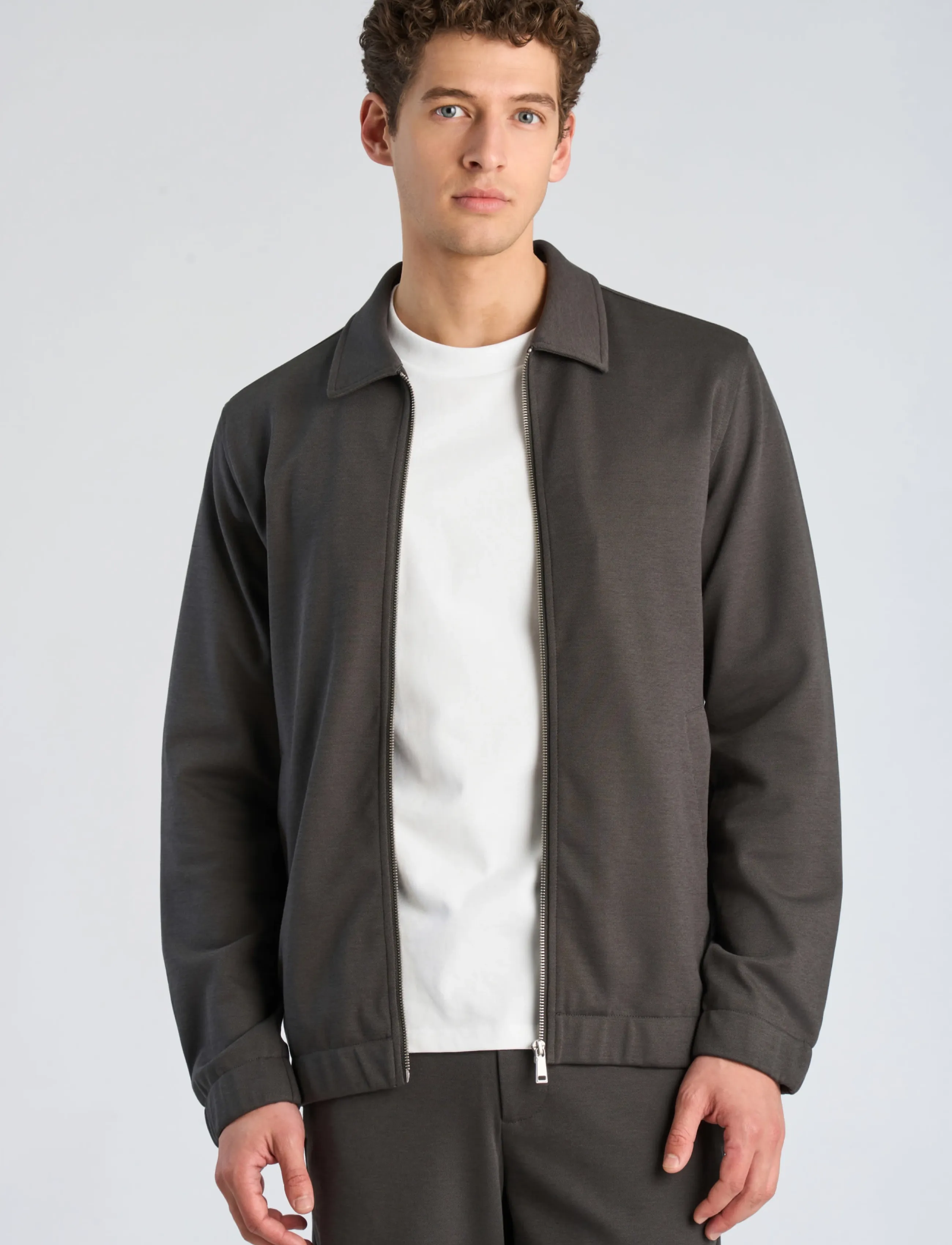 Lindbergh - Superflex zip-through jacket - fall jackets - ink grey - 3