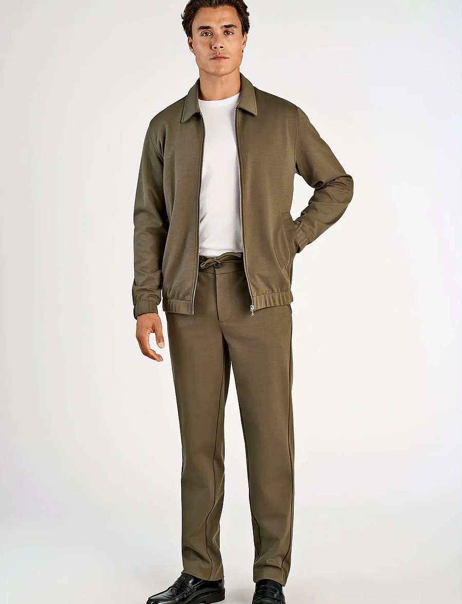 Lindbergh - Superflex zip-through jacket - fall jackets - true army - 0