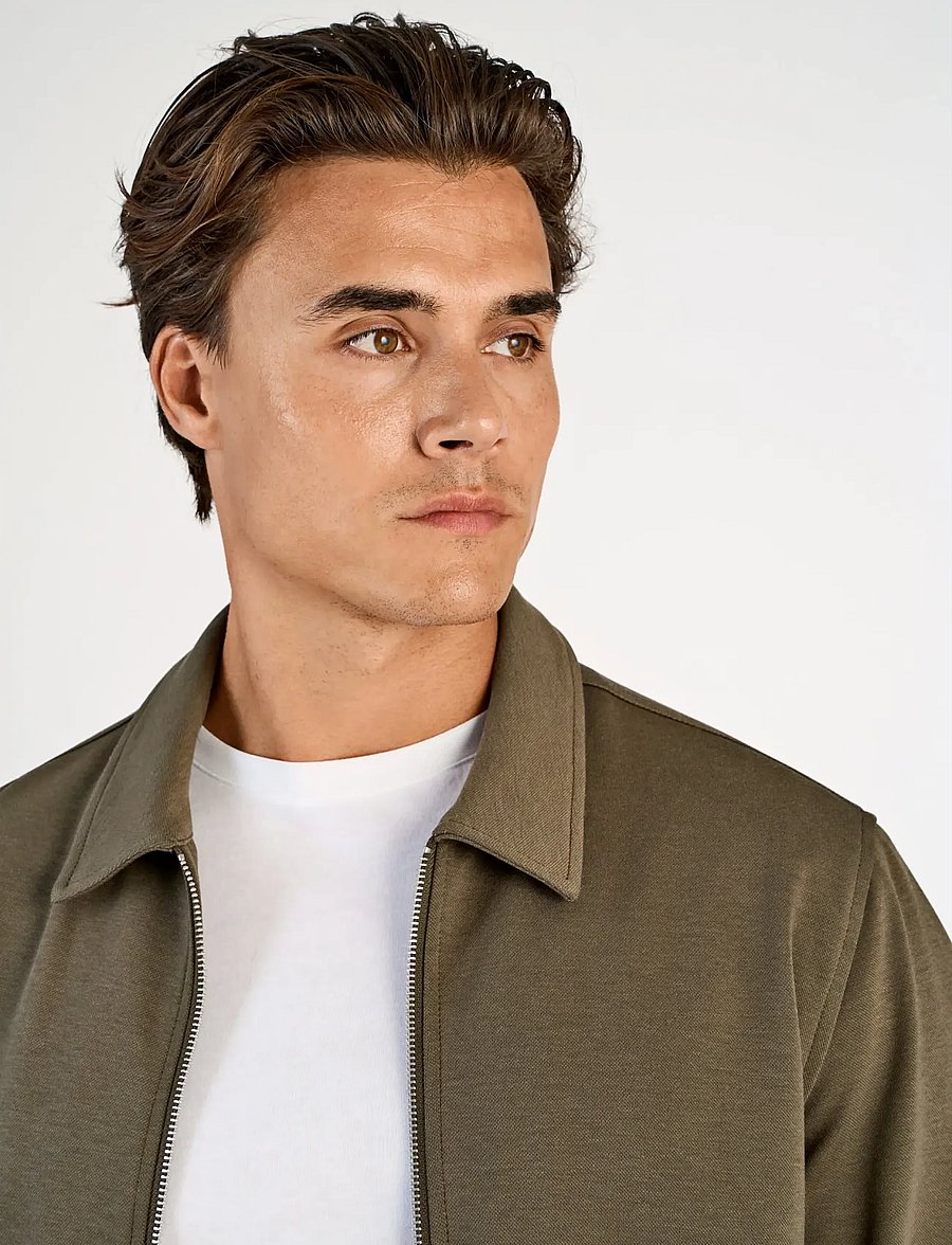Lindbergh - Superflex zip-through jacket - fall jackets - true army - 5