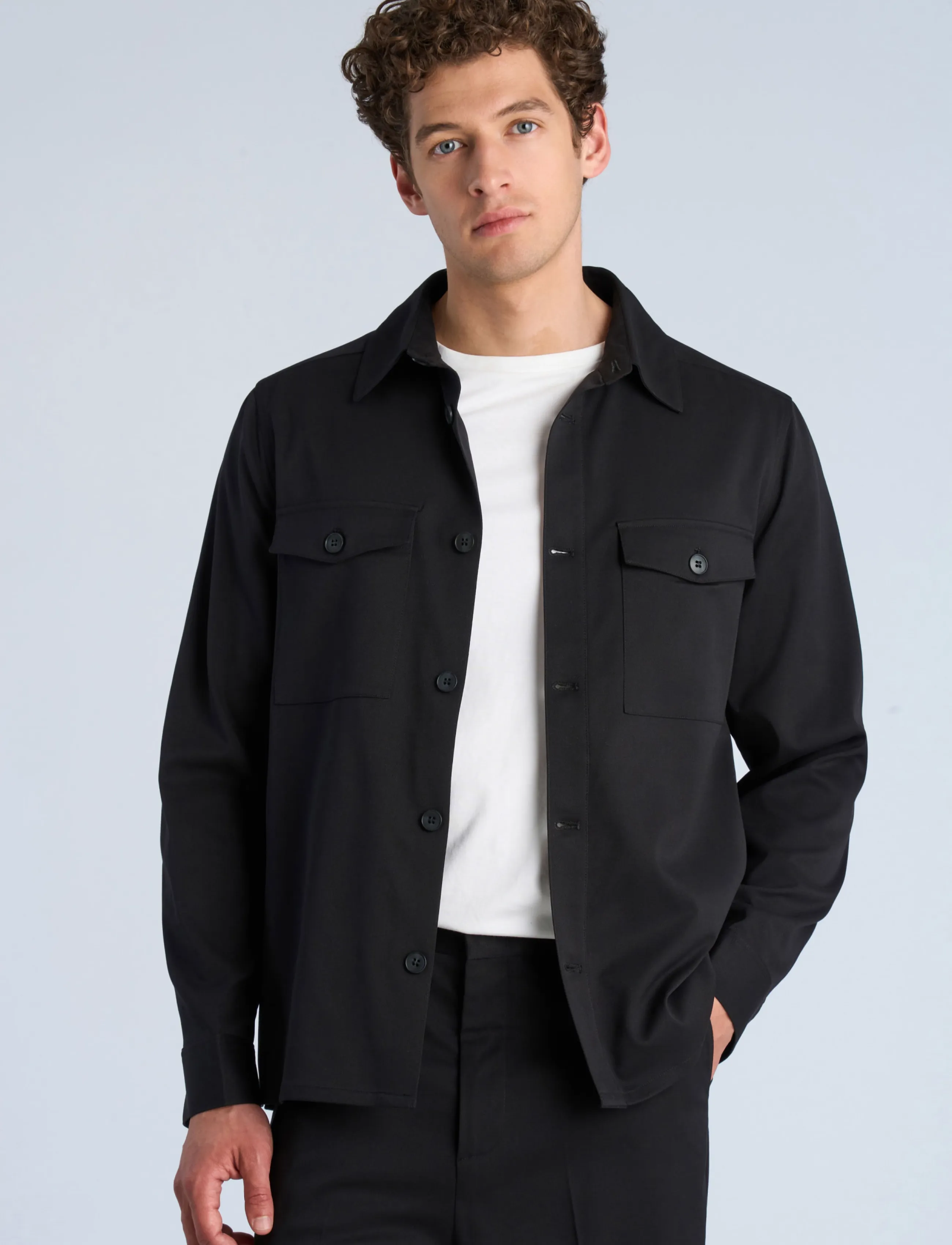 Lindbergh - Twill overshirt - herbstjacken - black - 3