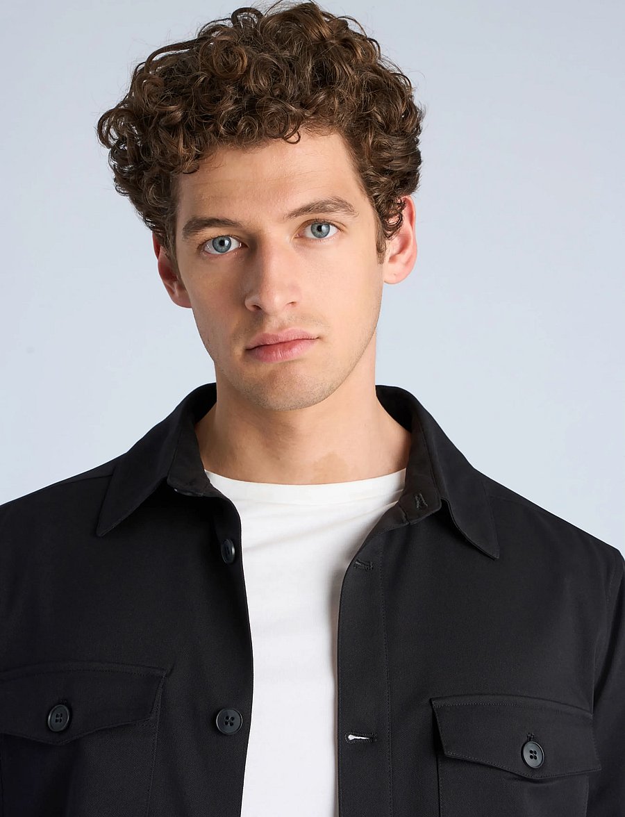 Lindbergh - Twill overshirt - herbstjacken - black - 5