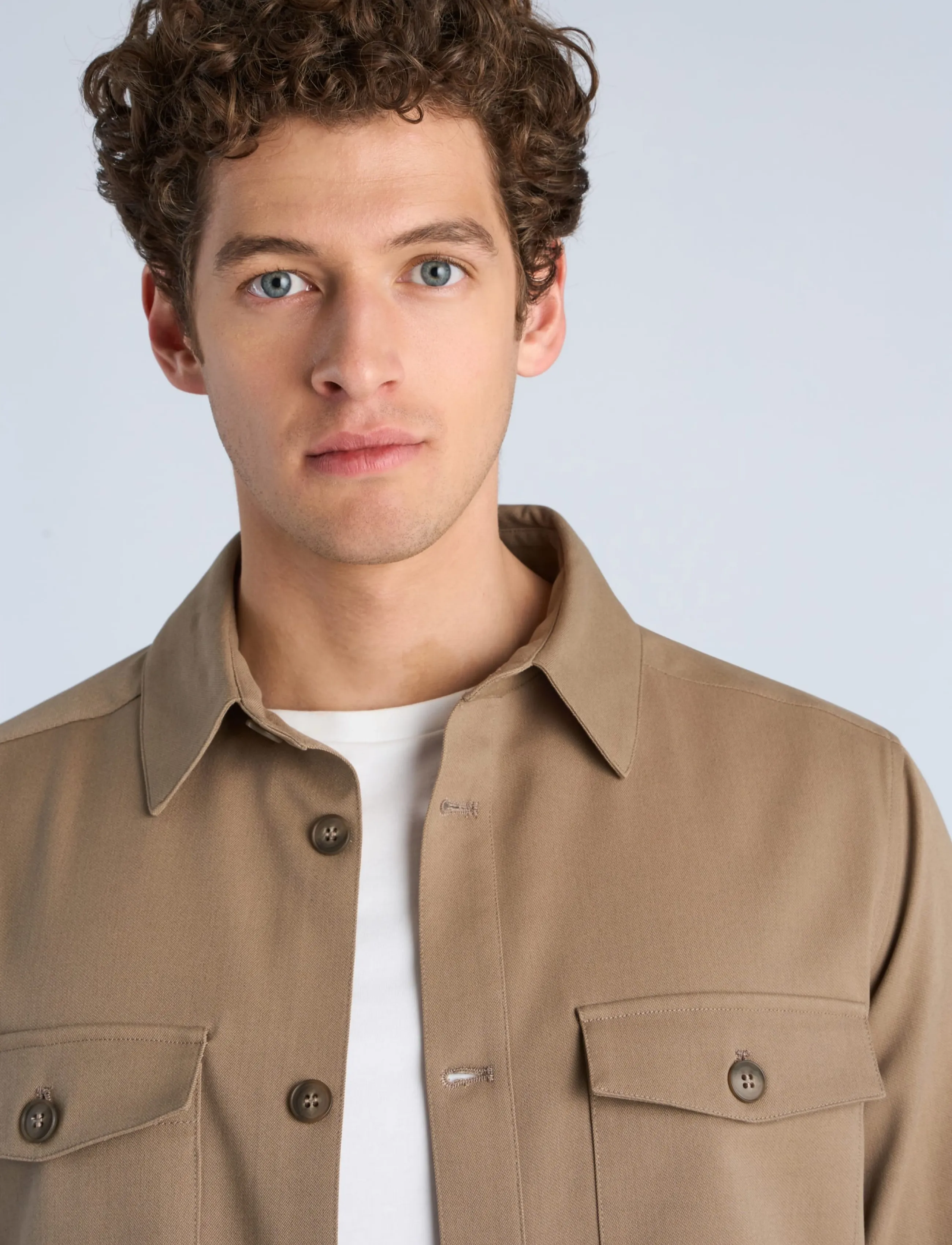 Lindbergh - Twill overshirt - sand - 5