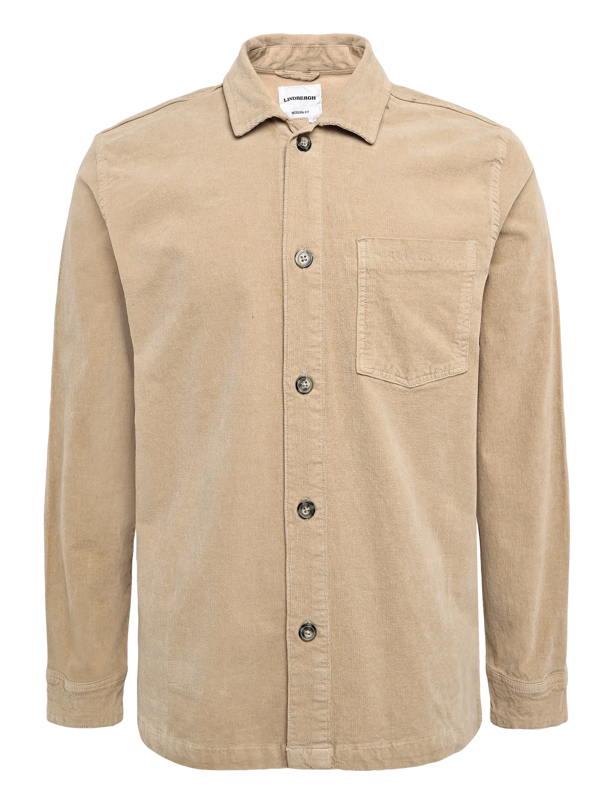 Lindbergh Corduroy overshirt - Autumn savings - LT SAND / beige