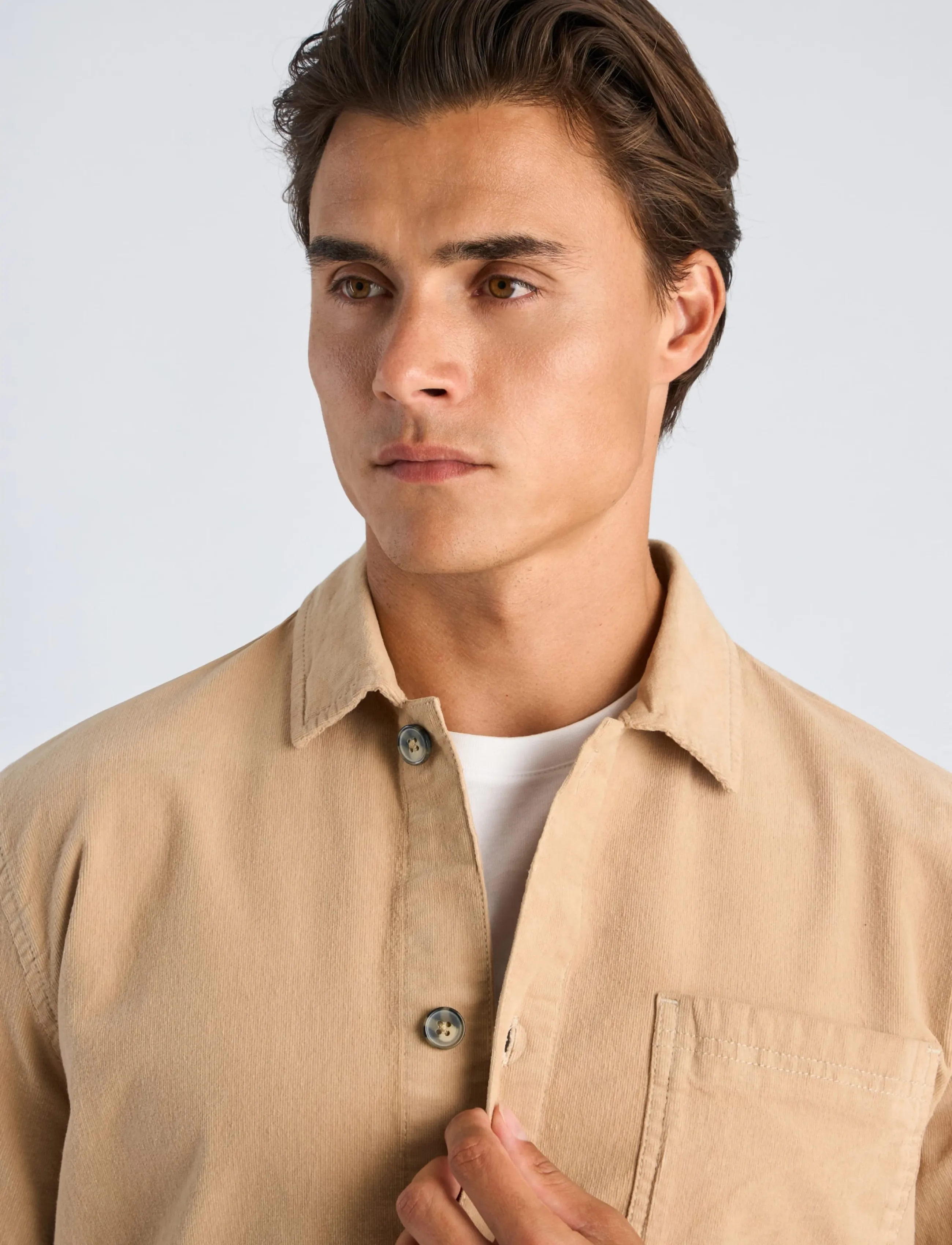 Lindbergh - Corduroy overshirt - herbstliche kleidung - lt sand - 2