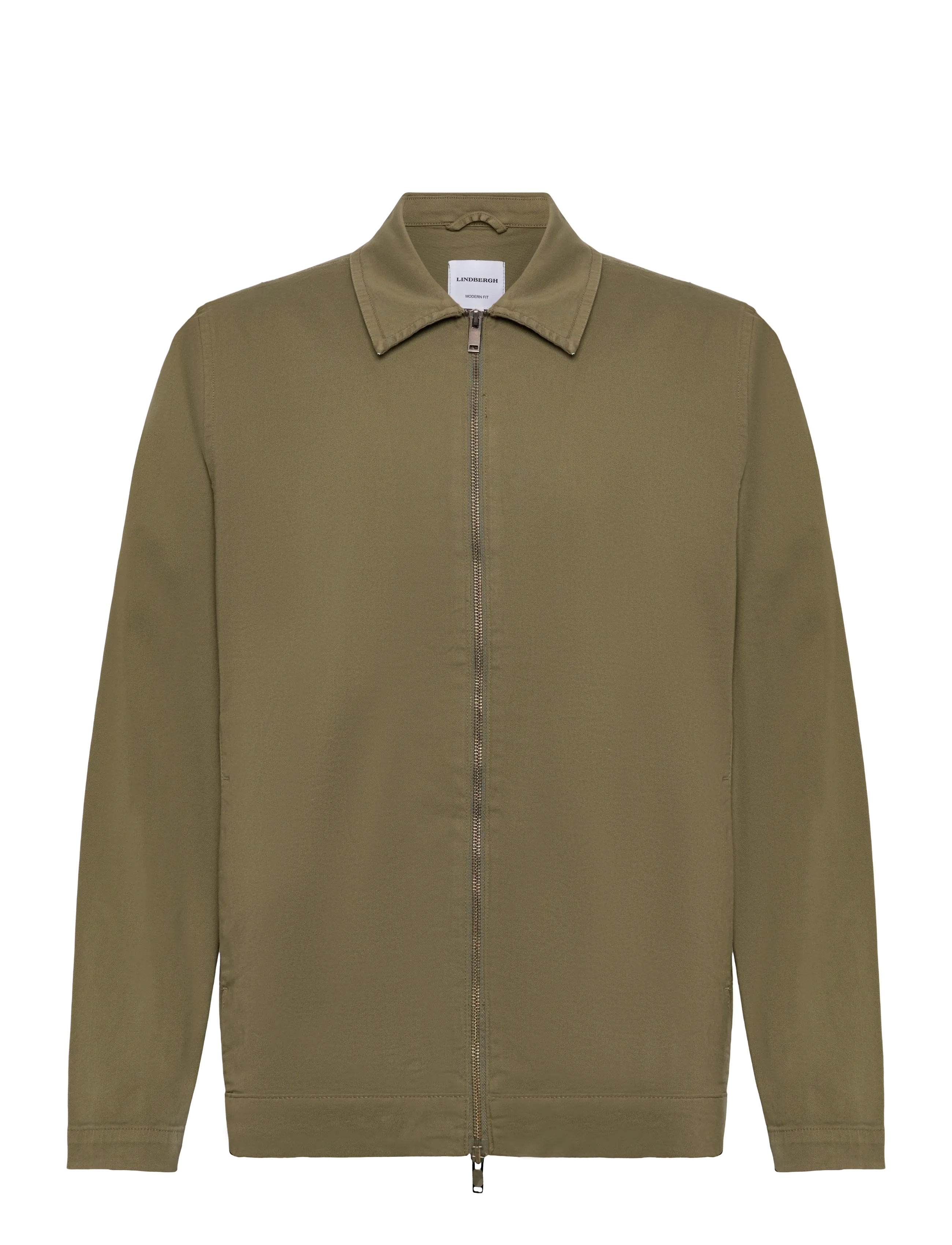 Lindbergh Superflex overshirt with zip - Lindbergh - DK ARMY / khaki/green