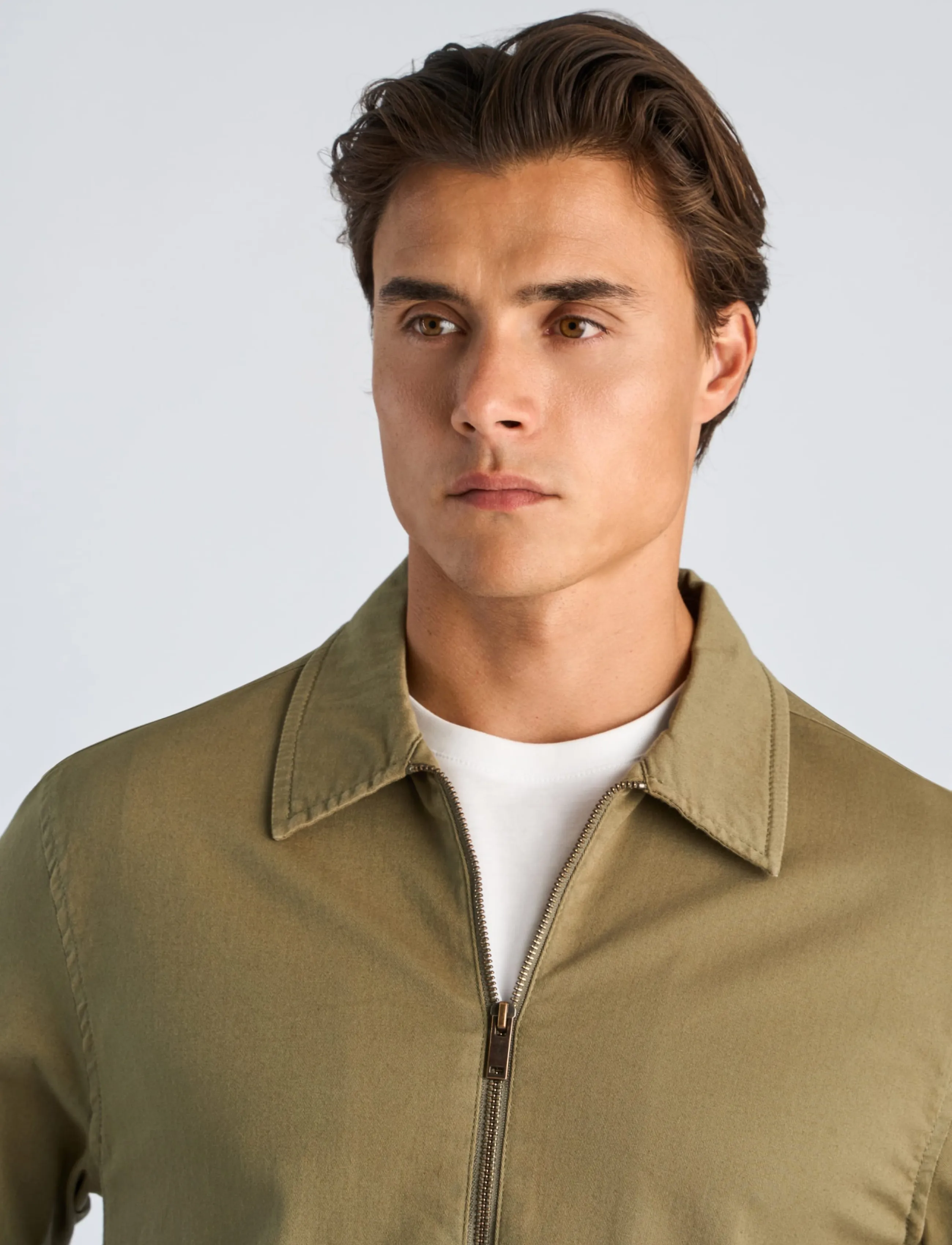 Lindbergh - Superflex overshirt with zip - tunna jackor - dk army - 5