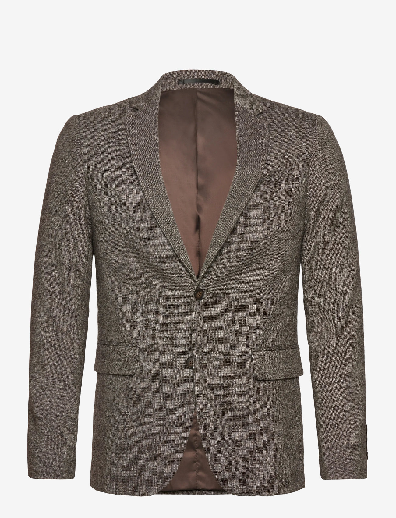 Lindbergh - Salt and pepper blazer - enkeltradede blazere - brown mix - 0
