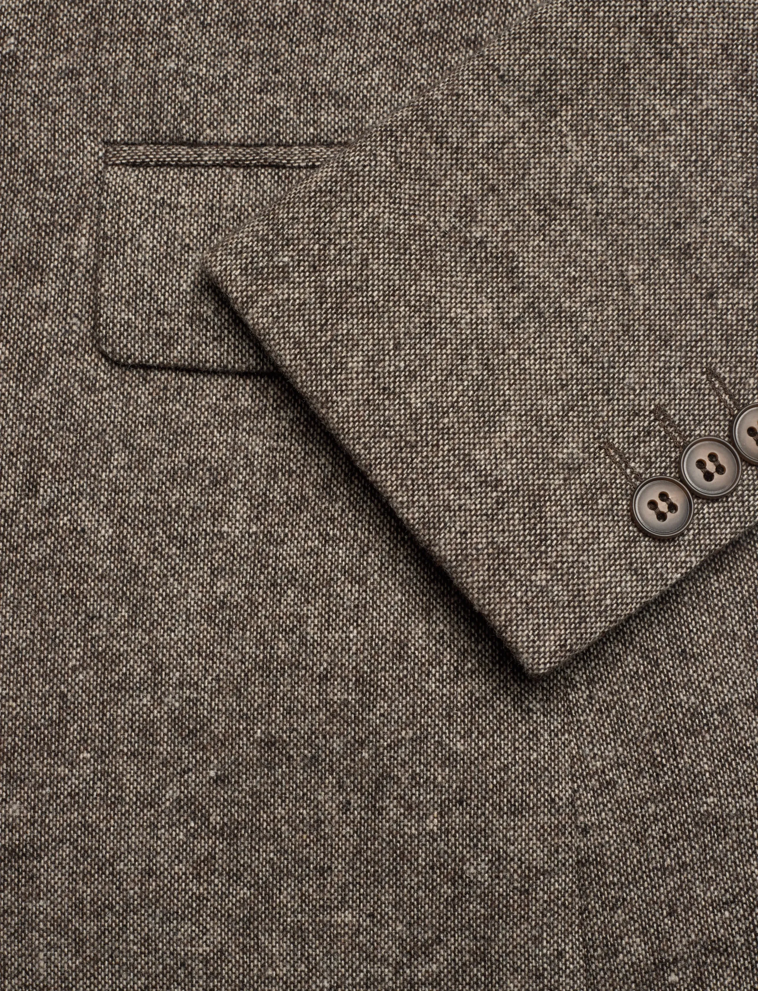 Lindbergh - Salt and pepper blazer - single breasted blazers - brown mix - 3