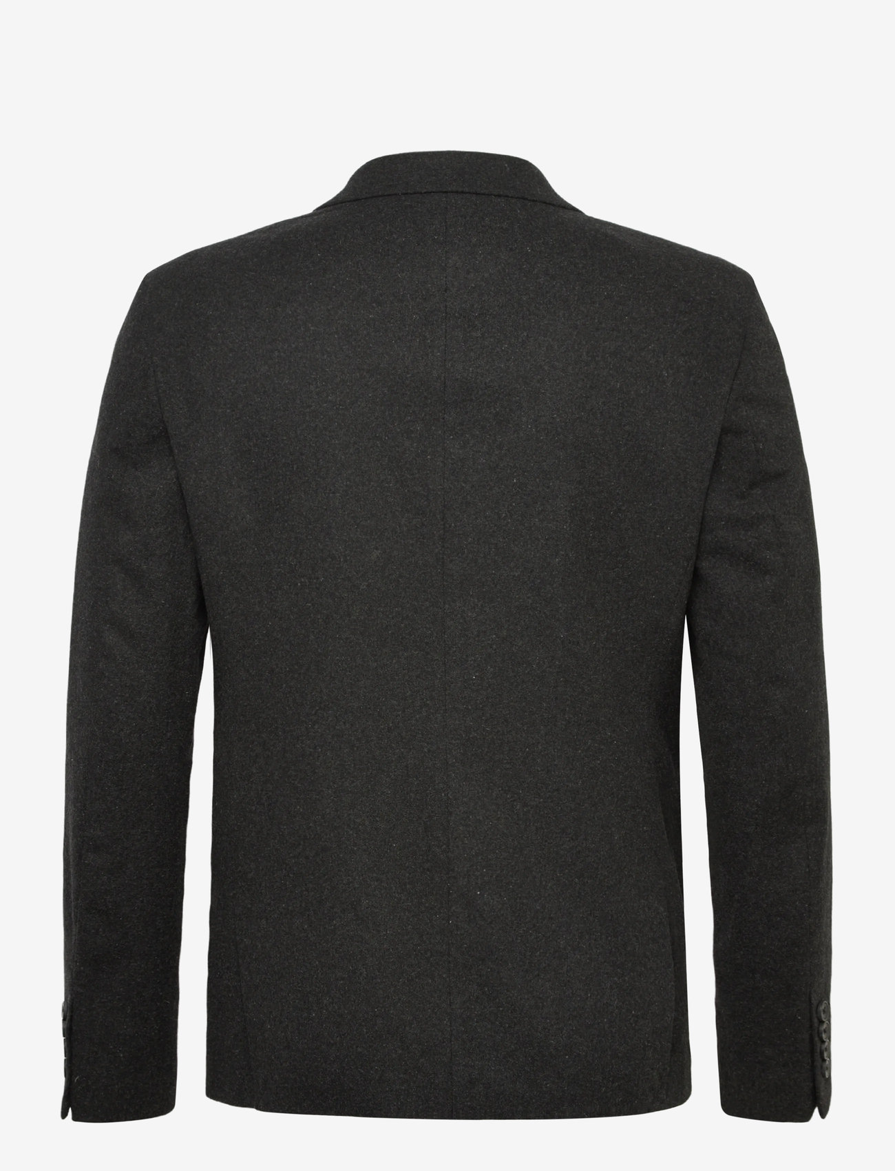 Lindbergh - Flannel wool blend blazer - enkelknäppta kavajer - black mel - 1