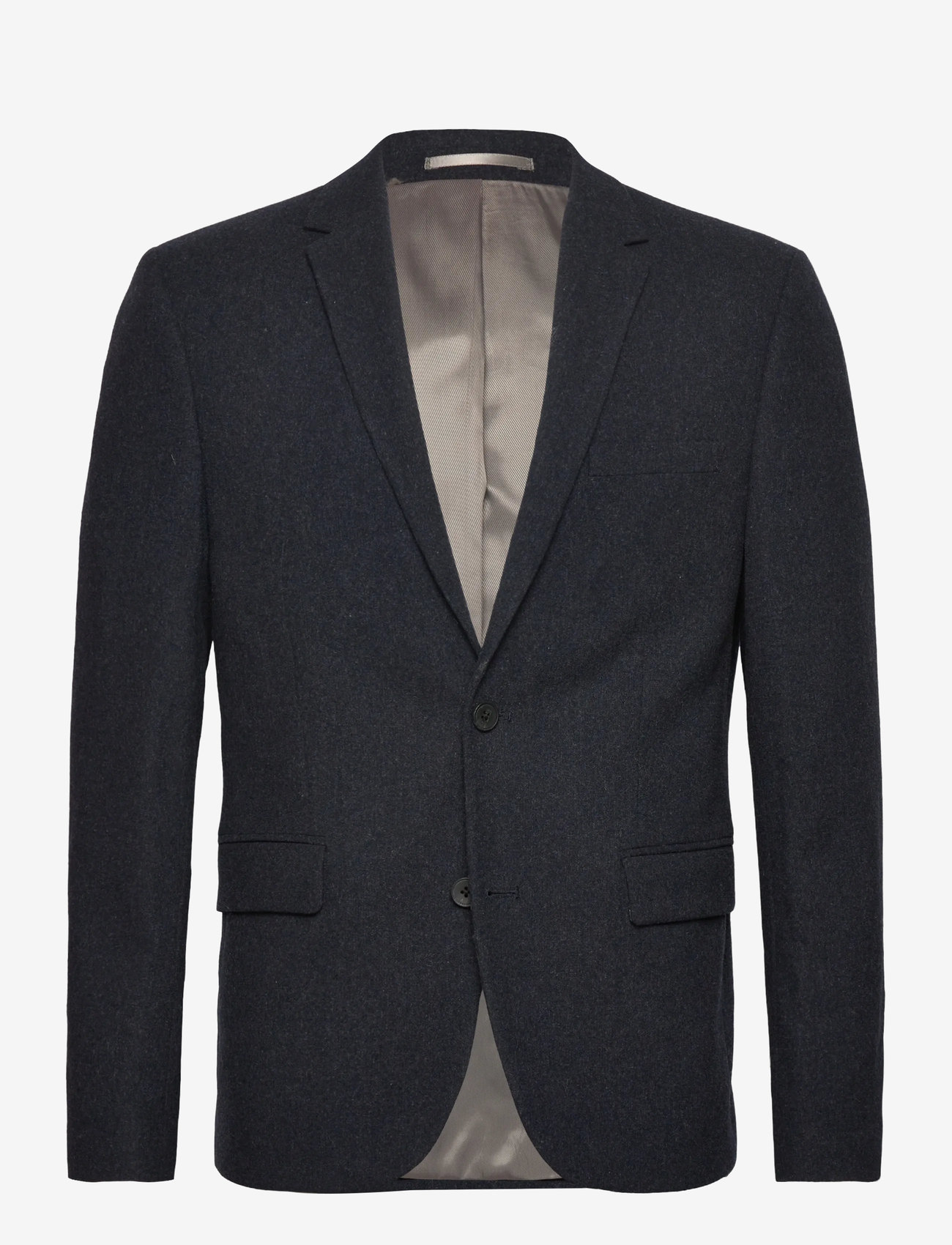 Lindbergh - Flannel wool blend blazer - Ühe rinnatisega pintsakud - dk blue mel - 0