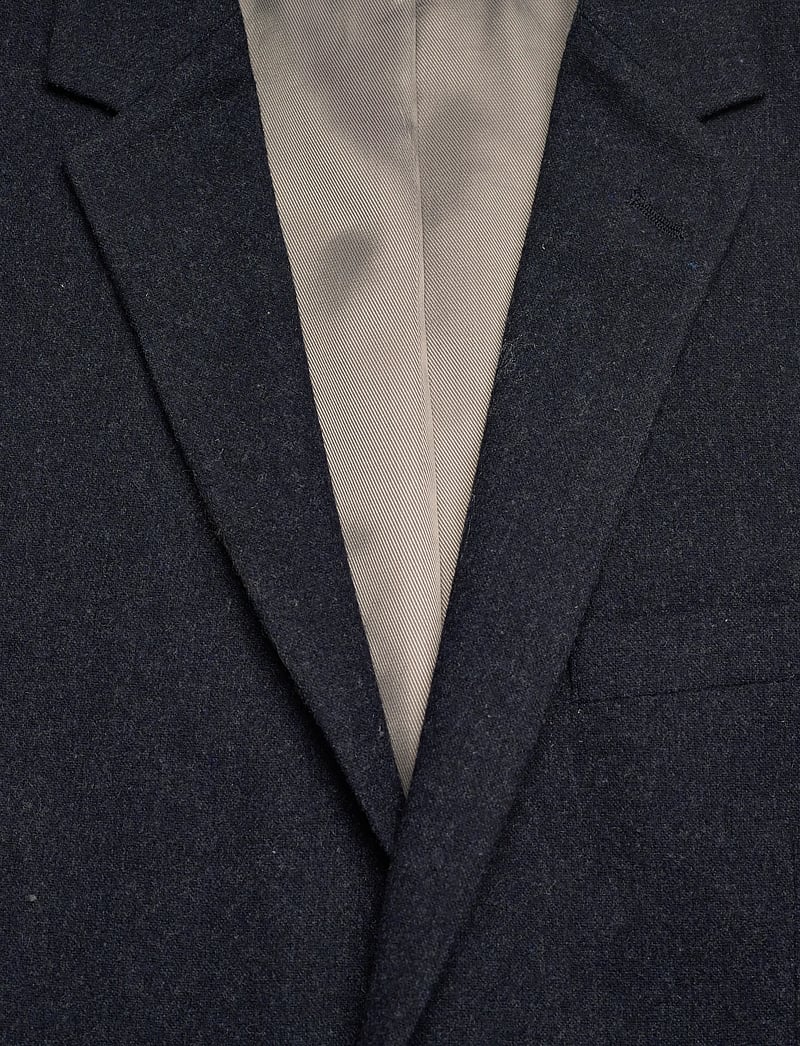 Lindbergh - Flannel wool blend blazer - enkelknäppta kavajer - dk blue mel - 2