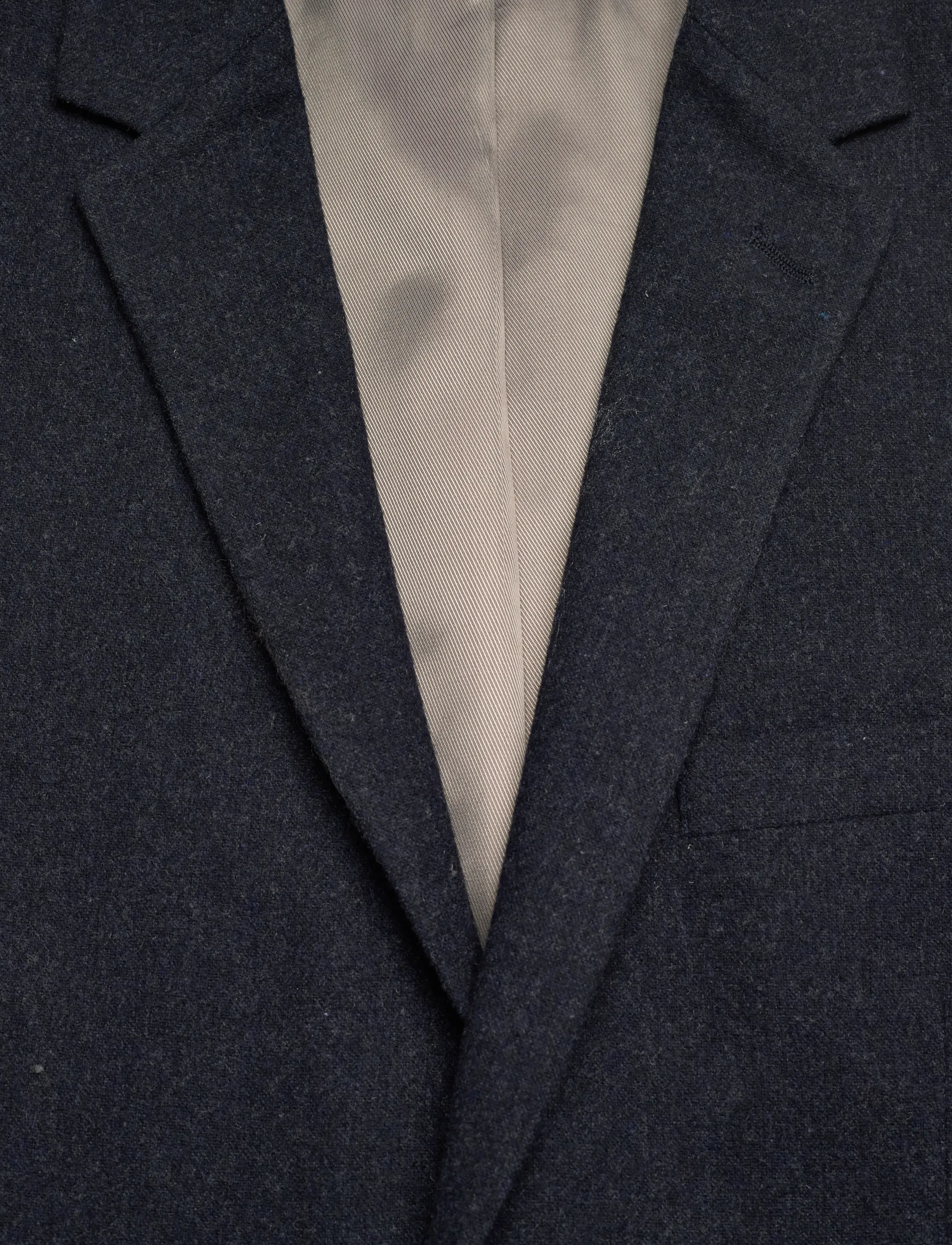 Lindbergh - Flannel wool blend blazer - einreiher - dk blue mel - 2
