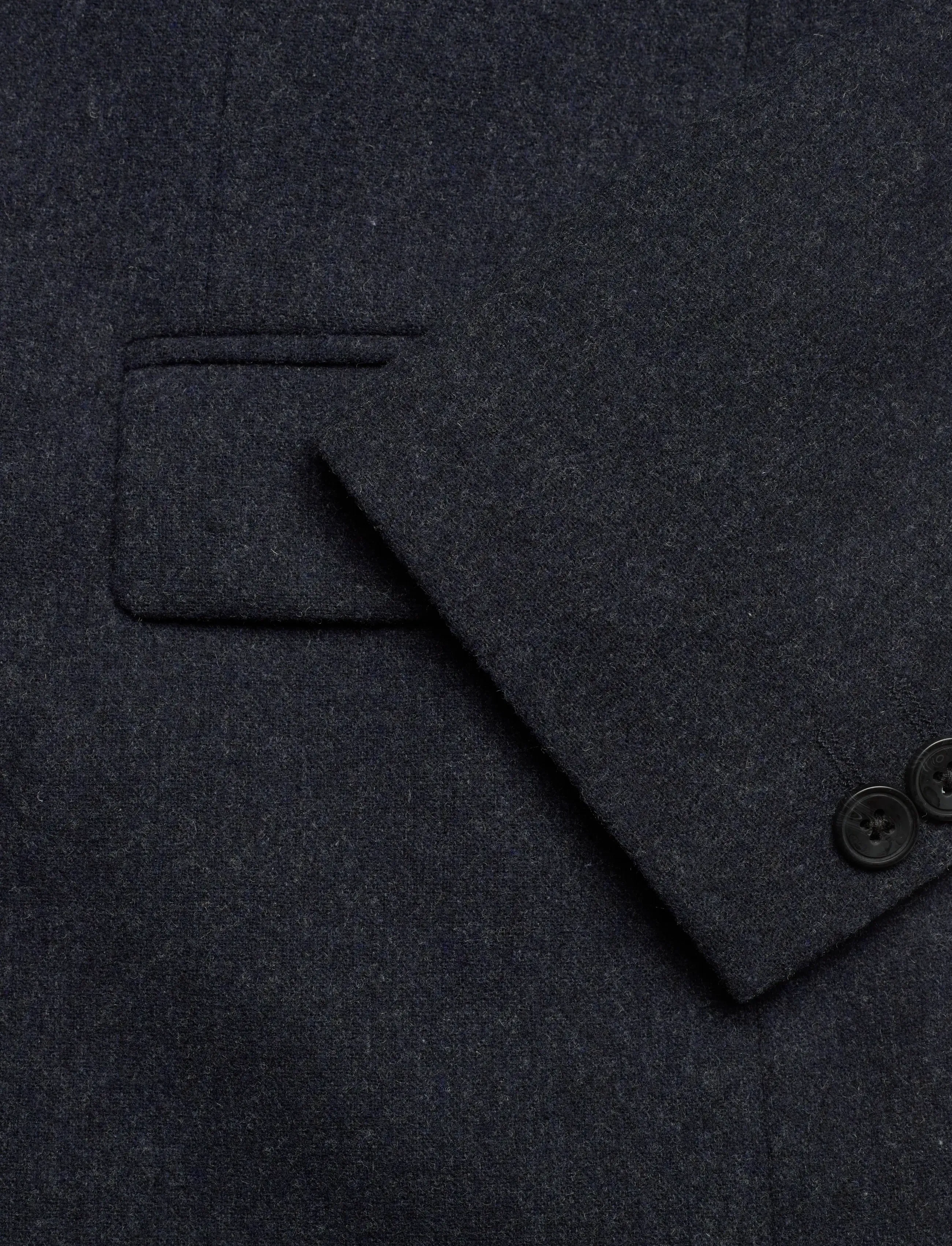 Lindbergh - Flannel wool blend blazer - einreiher - dk blue mel - 3