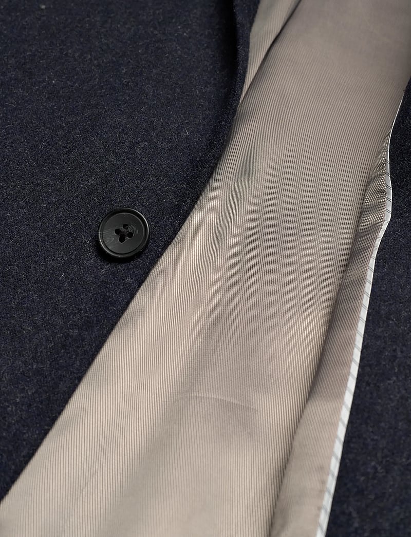 Lindbergh - Flannel wool blend blazer - enkelknäppta kavajer - dk blue mel - 4