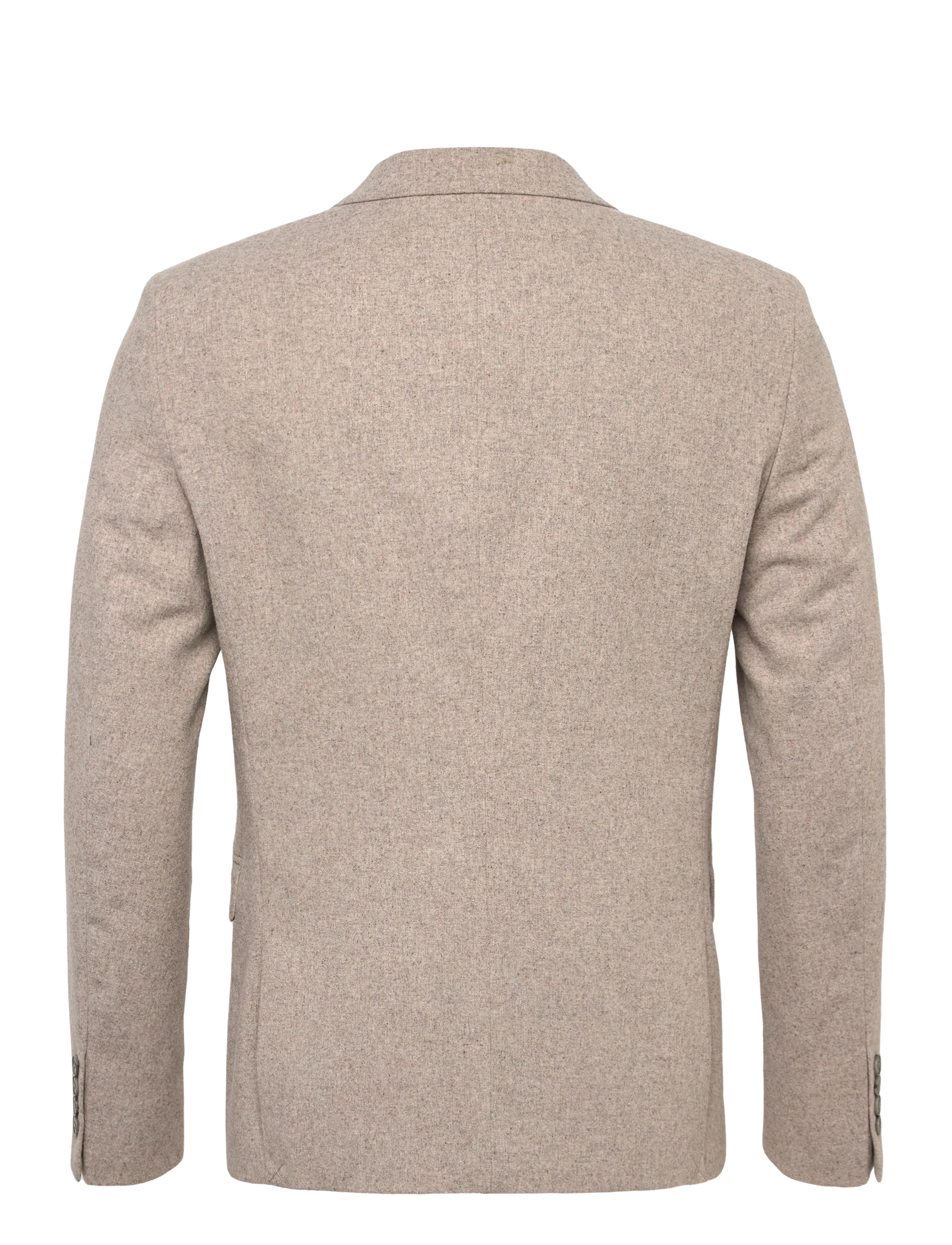 Lindbergh - Flannel wool blend blazer - einreiher - dk sand mel - 1