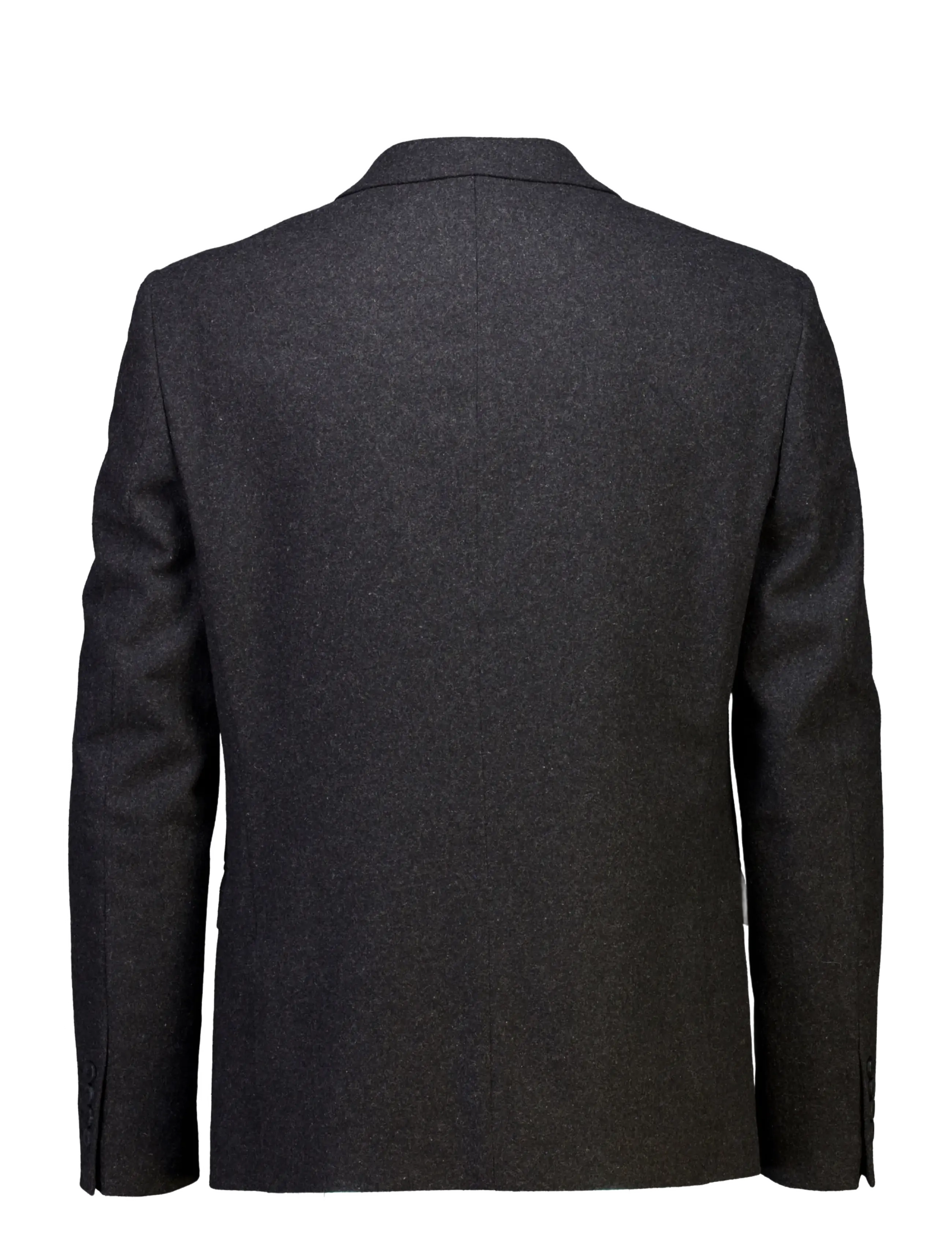 Lindbergh - Flannel wool blend blazer - enkelknäppta kavajer - black mel - 1