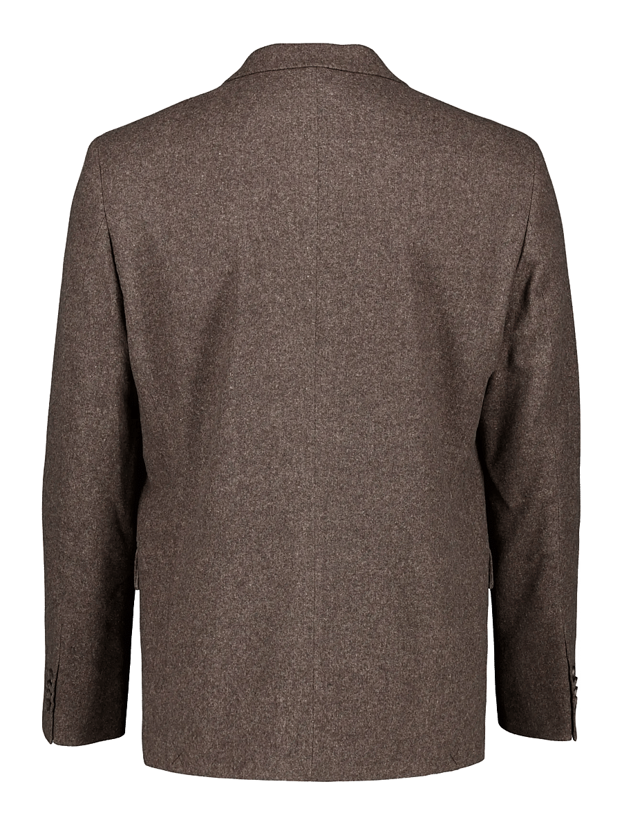 Lindbergh - Flannel wool blend blazer - enkelknäppta kavajer - brown mel - 1