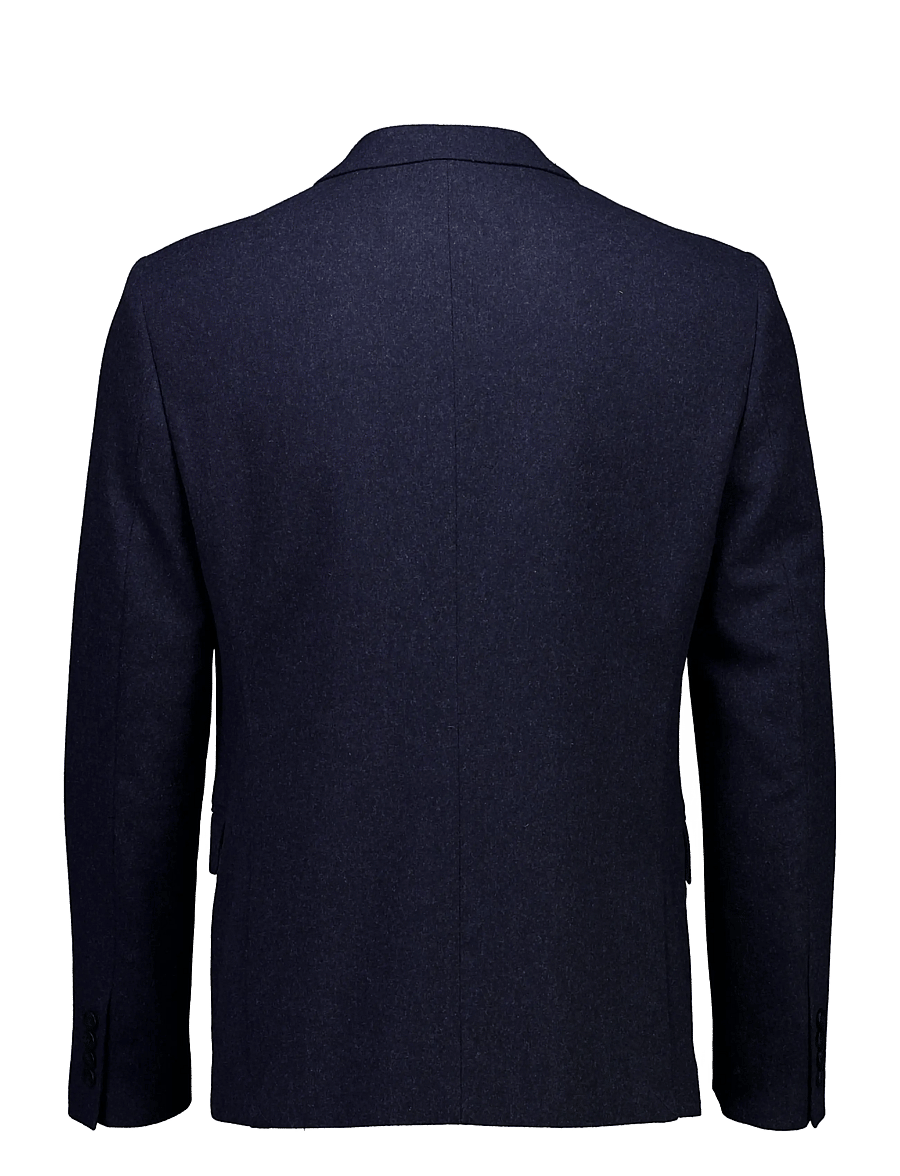 Lindbergh - Flannel wool blend blazer - dk blue mel - 1