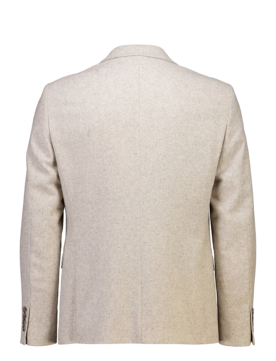 Lindbergh - Flannel wool blend blazer - enkelknäppta kavajer - dk sand mel - 1