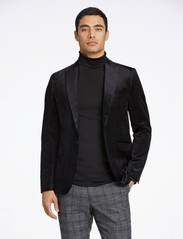 Lindbergh - Velvet blazer - Žaketes ar divrindu pogājumu - black - 2