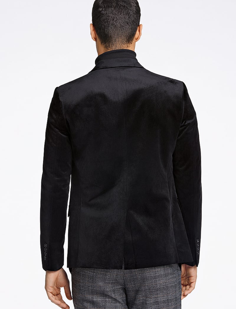 Lindbergh - Velvet blazer - Ühe rinnatisega pintsakud - black - 3