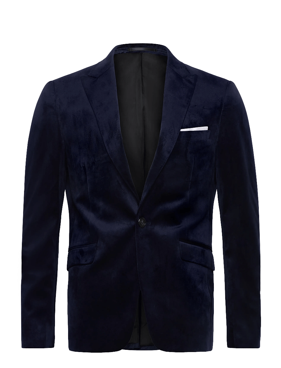 Lindbergh - Velvet blazer - einreiher - dk blue - 1