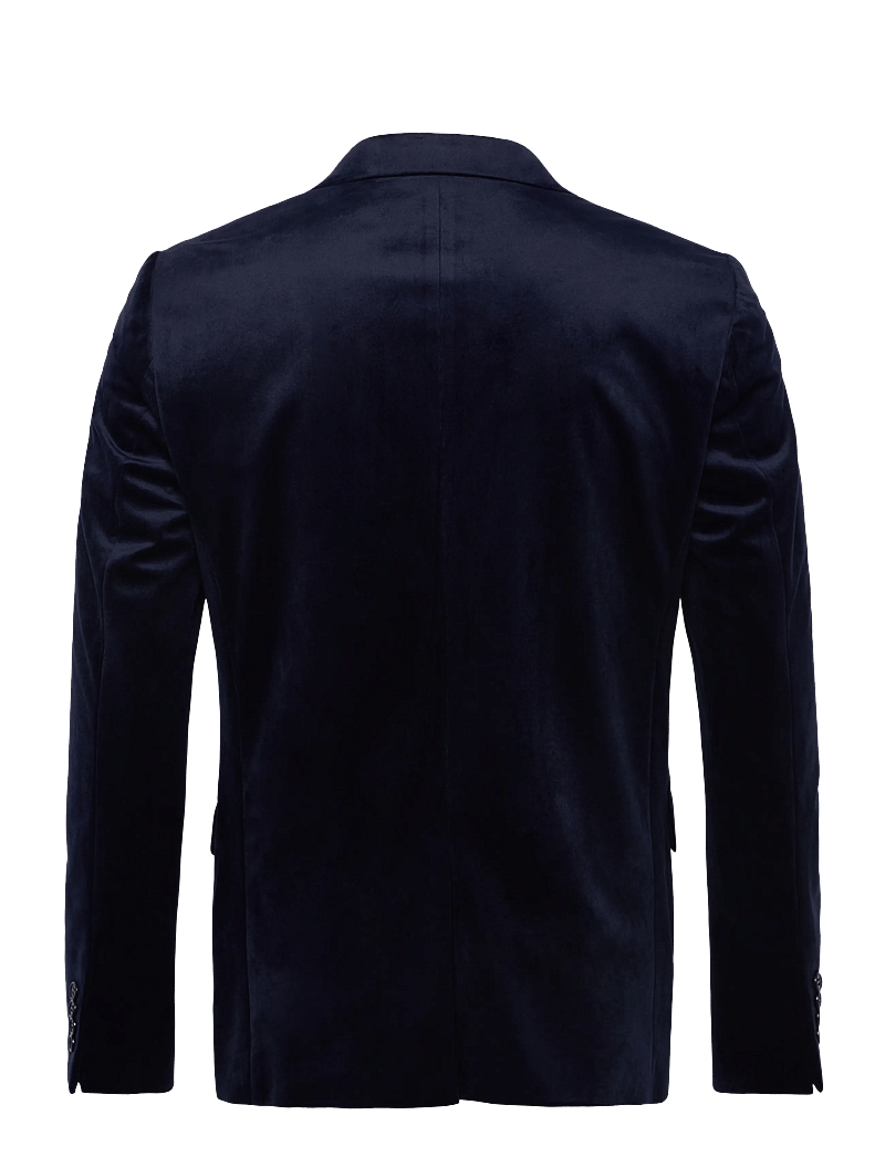 Lindbergh - Velvet blazer - enkelknäppta kavajer - dk blue - 2