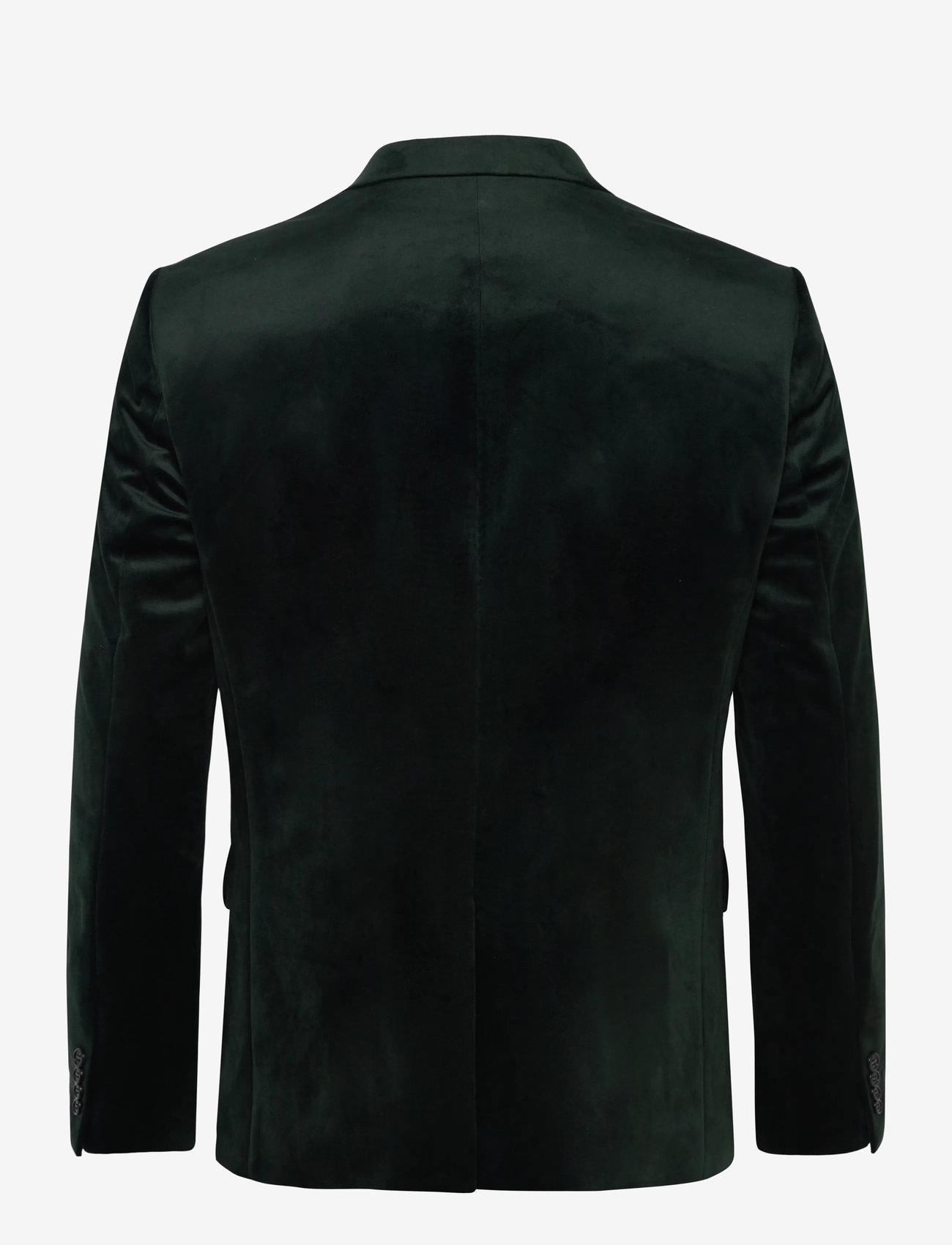Lindbergh - Velvet blazer - enkeltradede blazere - dk green - 1