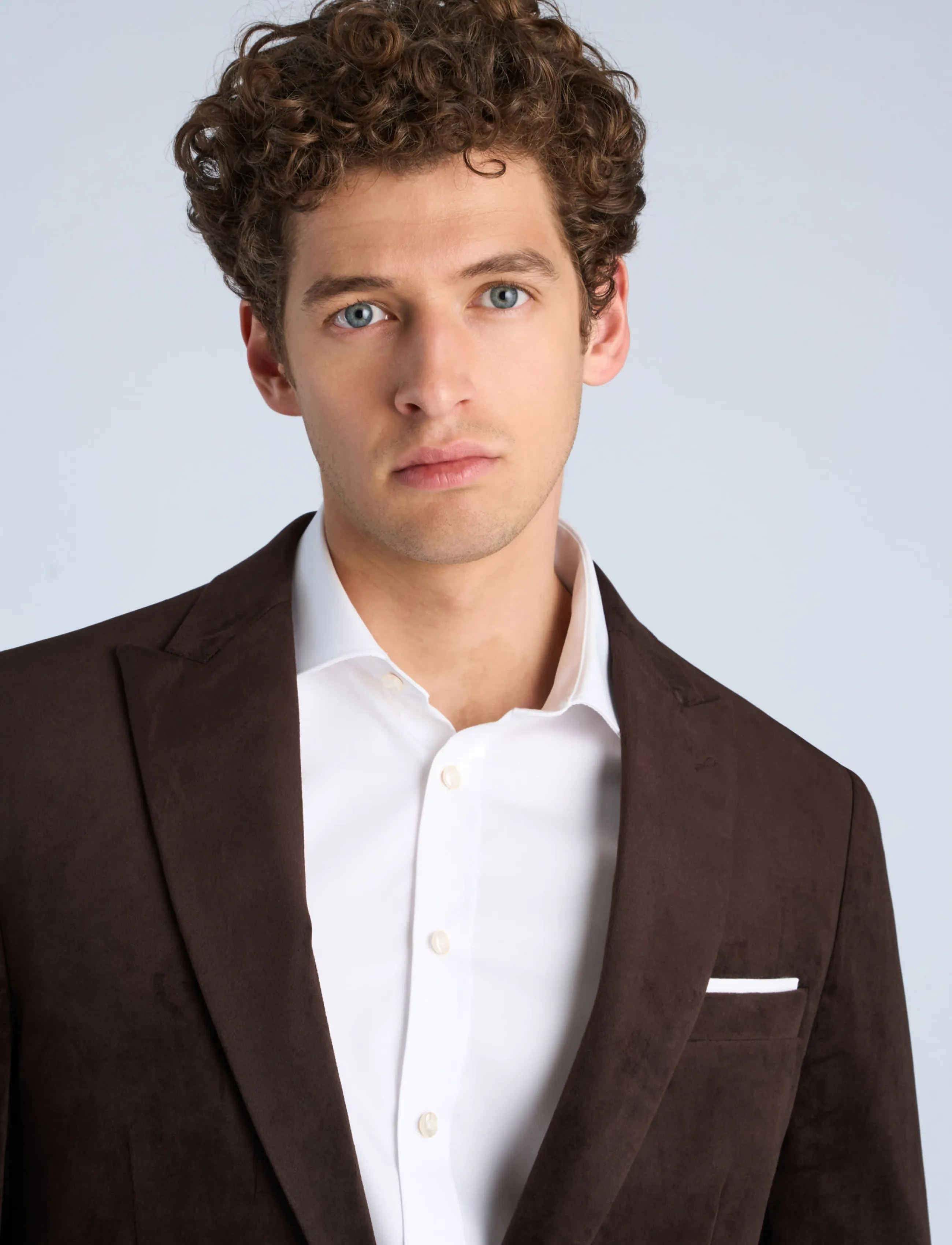 Lindbergh - Velvet blazer - enkeltradede blazere - brown - 5